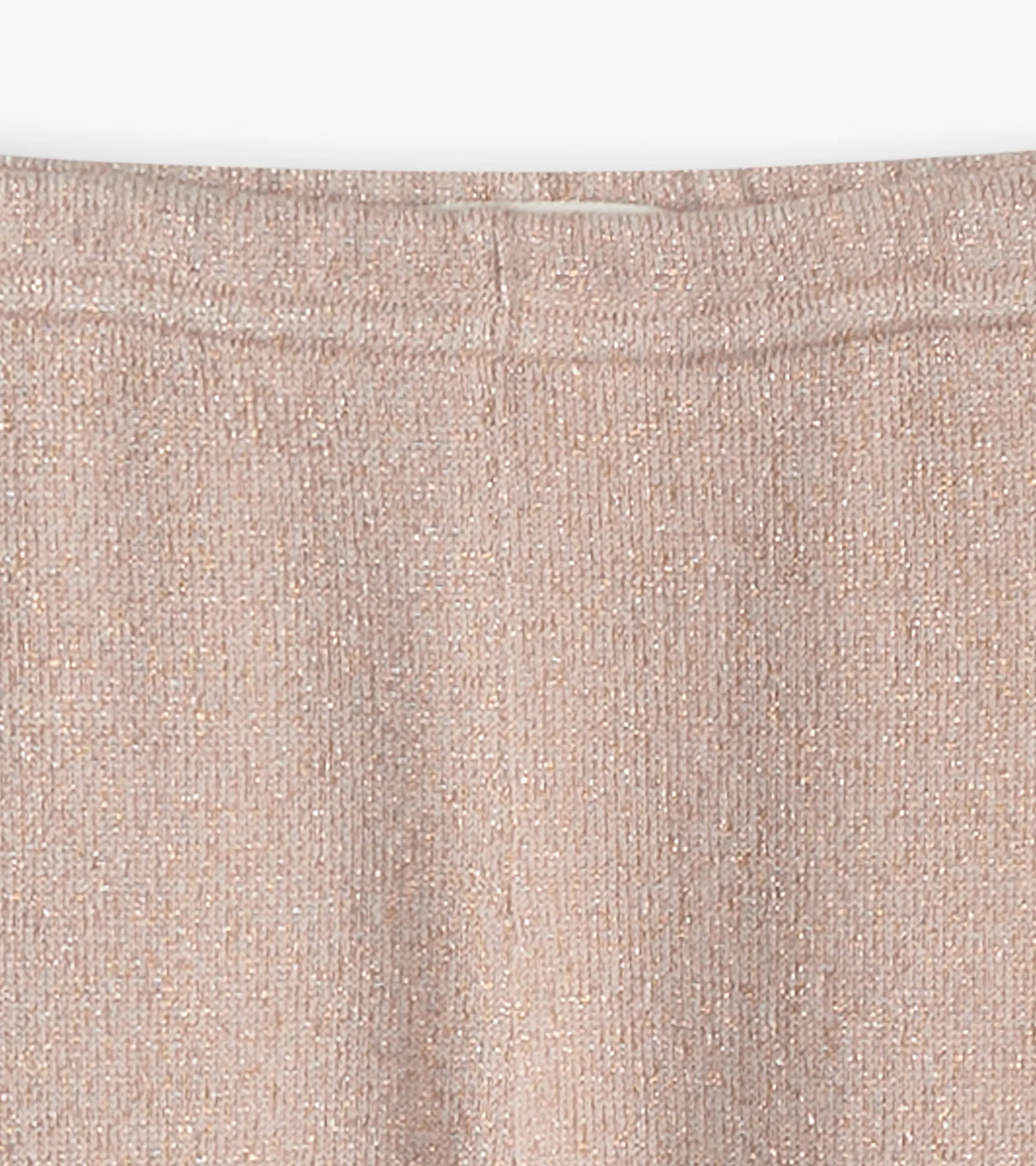 Baby Girls Gold Glitter Cable Knit Leggings - Image 5