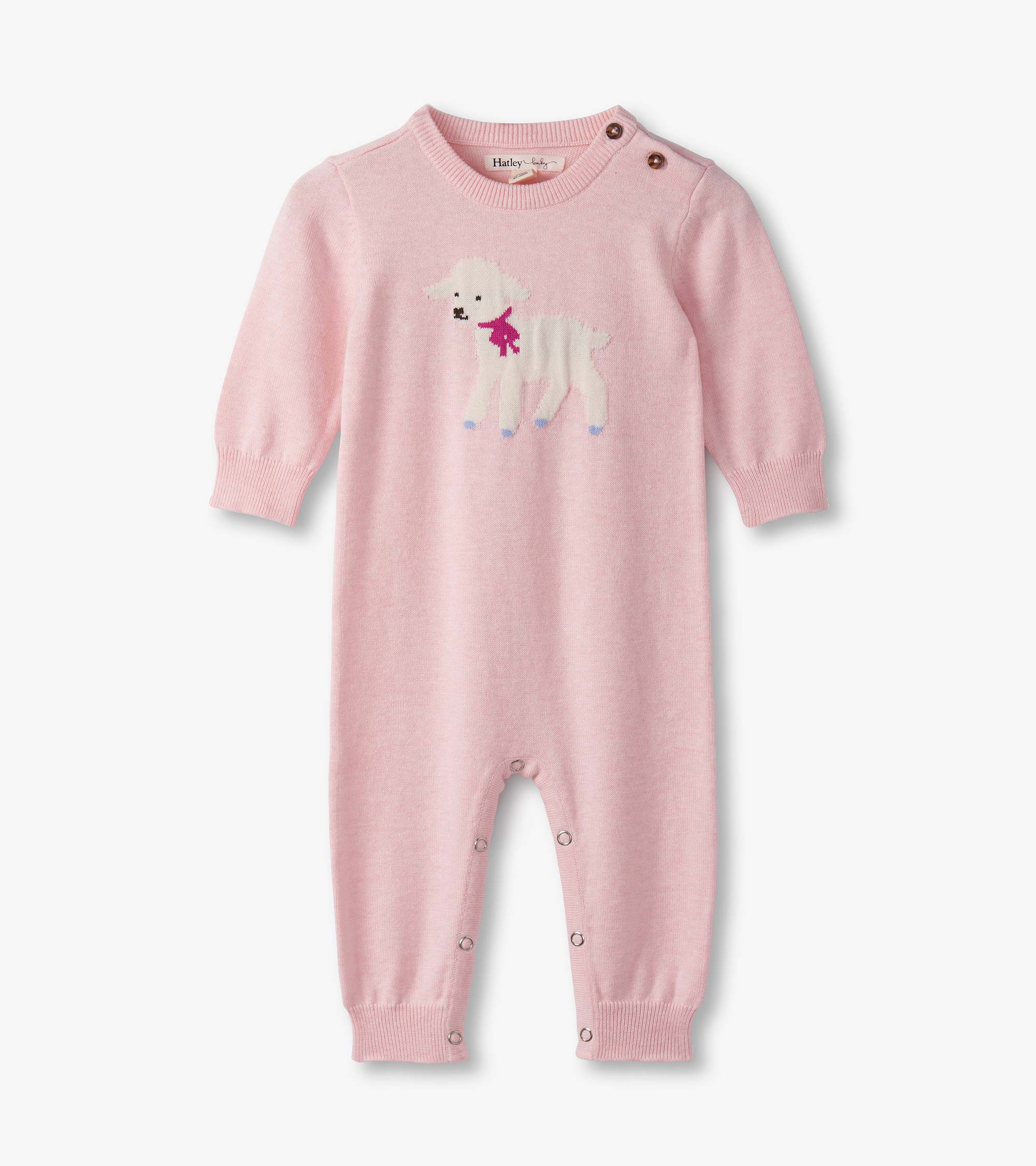 Baby Girls Sweet Lamb Sweater Romper