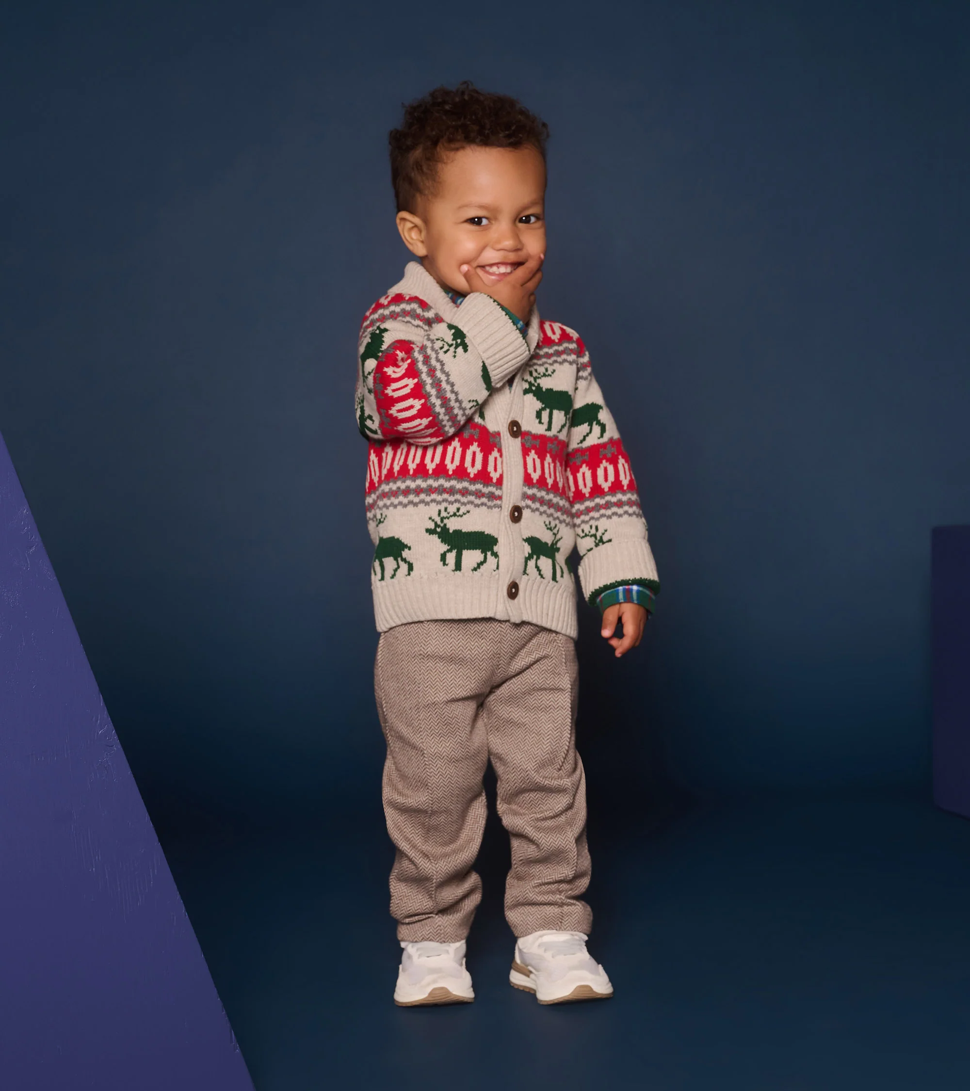 Baby & Toddler Boys Brown Sugar Herringbone Pants - Image 2