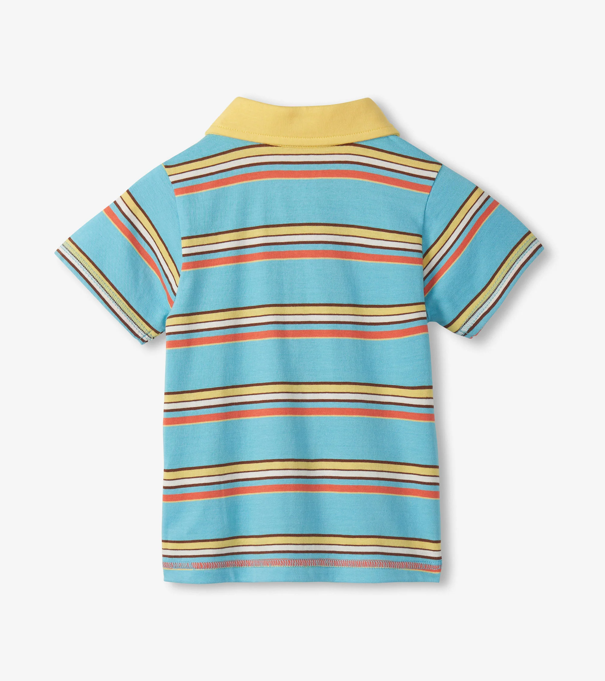 Baby & Toddler Boys Camp Stripe Peached Jersey Polo T-Shirt - Image 2