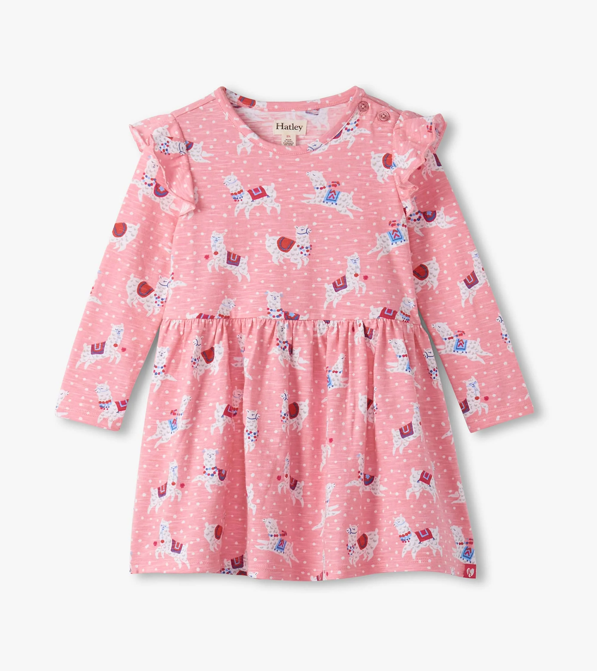 Baby & Toddler Girls Dancing Alpacas Ruffle Sleeve Dress and Legging Set - Image 3