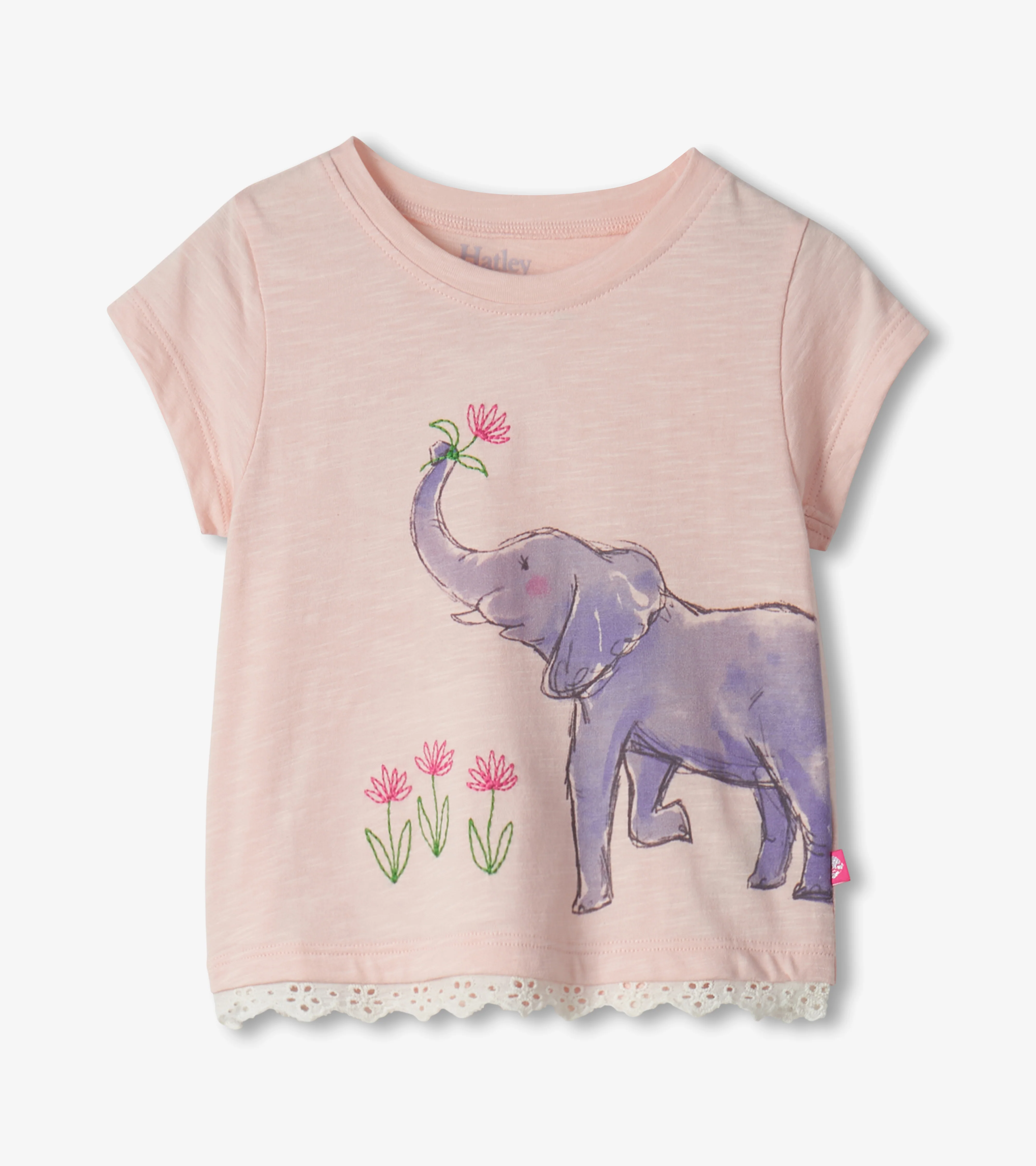 Baby & Toddler Girls Elephant T-Shirt & Short Set - Image 2