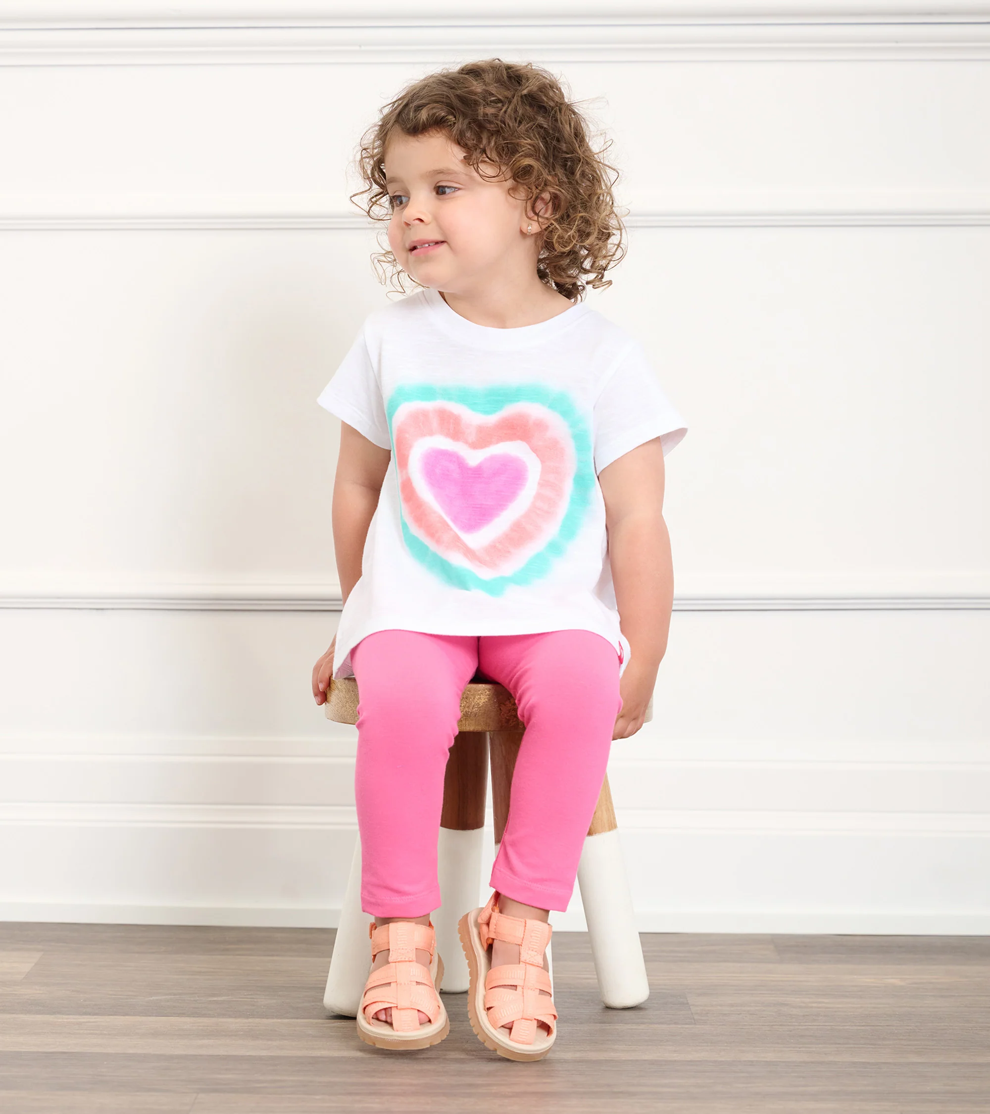 Baby & Toddler Girls Glowing Hearts Graphic Tee - Image 2