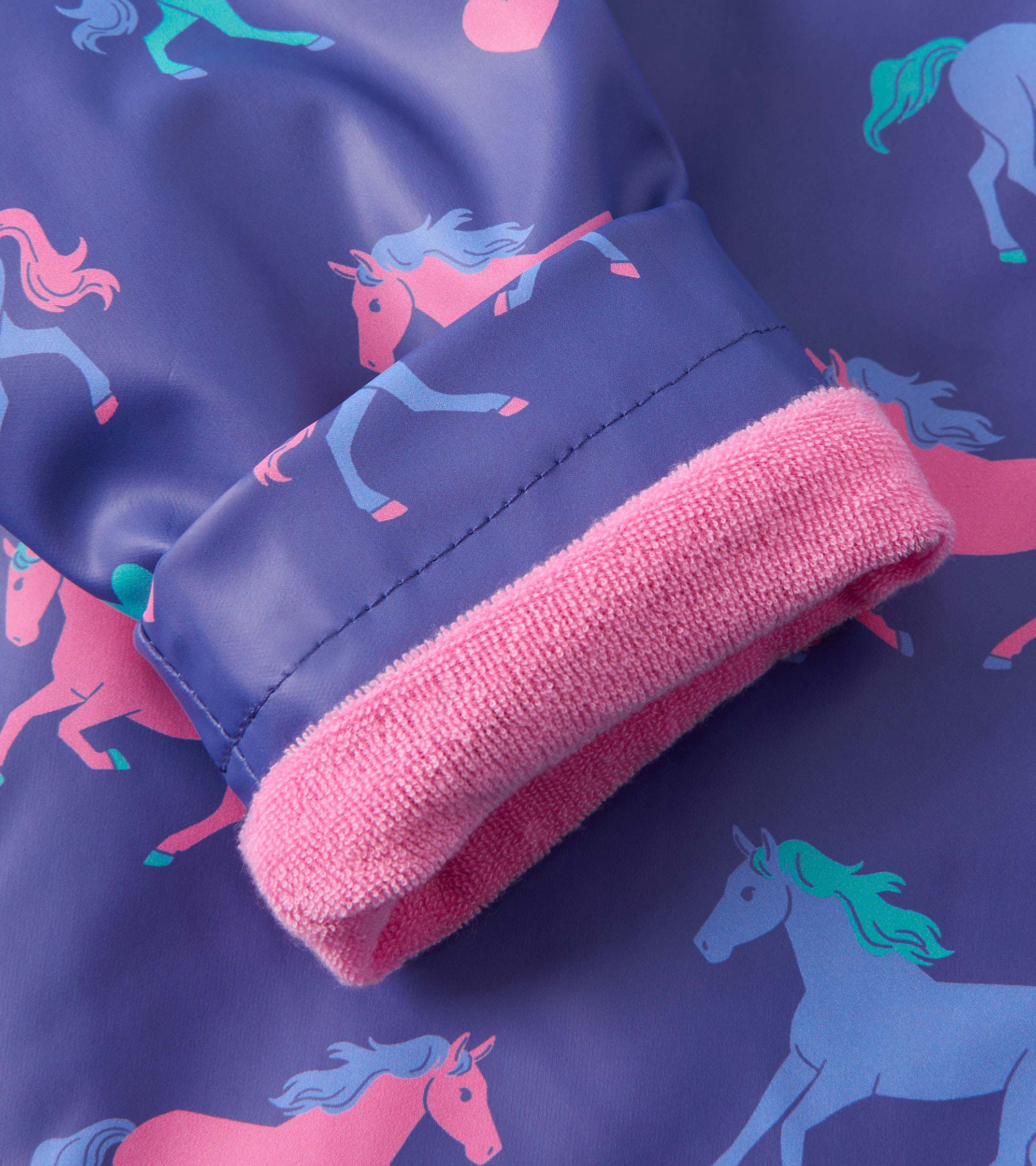 Baby & Toddler Girls Hearts & Horses Button-Up Raincoat - Image 7