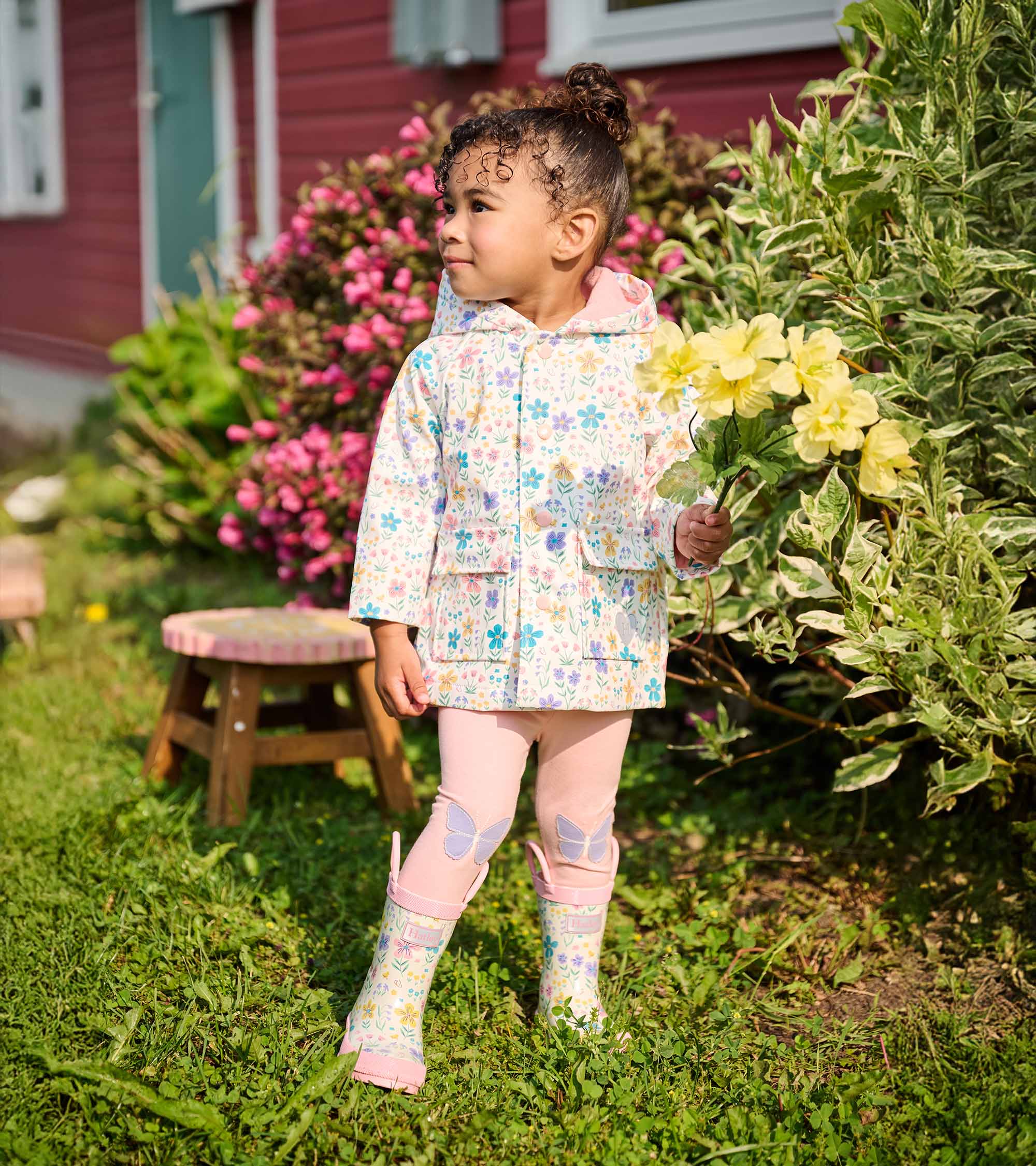 Baby & Toddler Girls Little Garden Chicks Button-Up Raincoat - Image 3