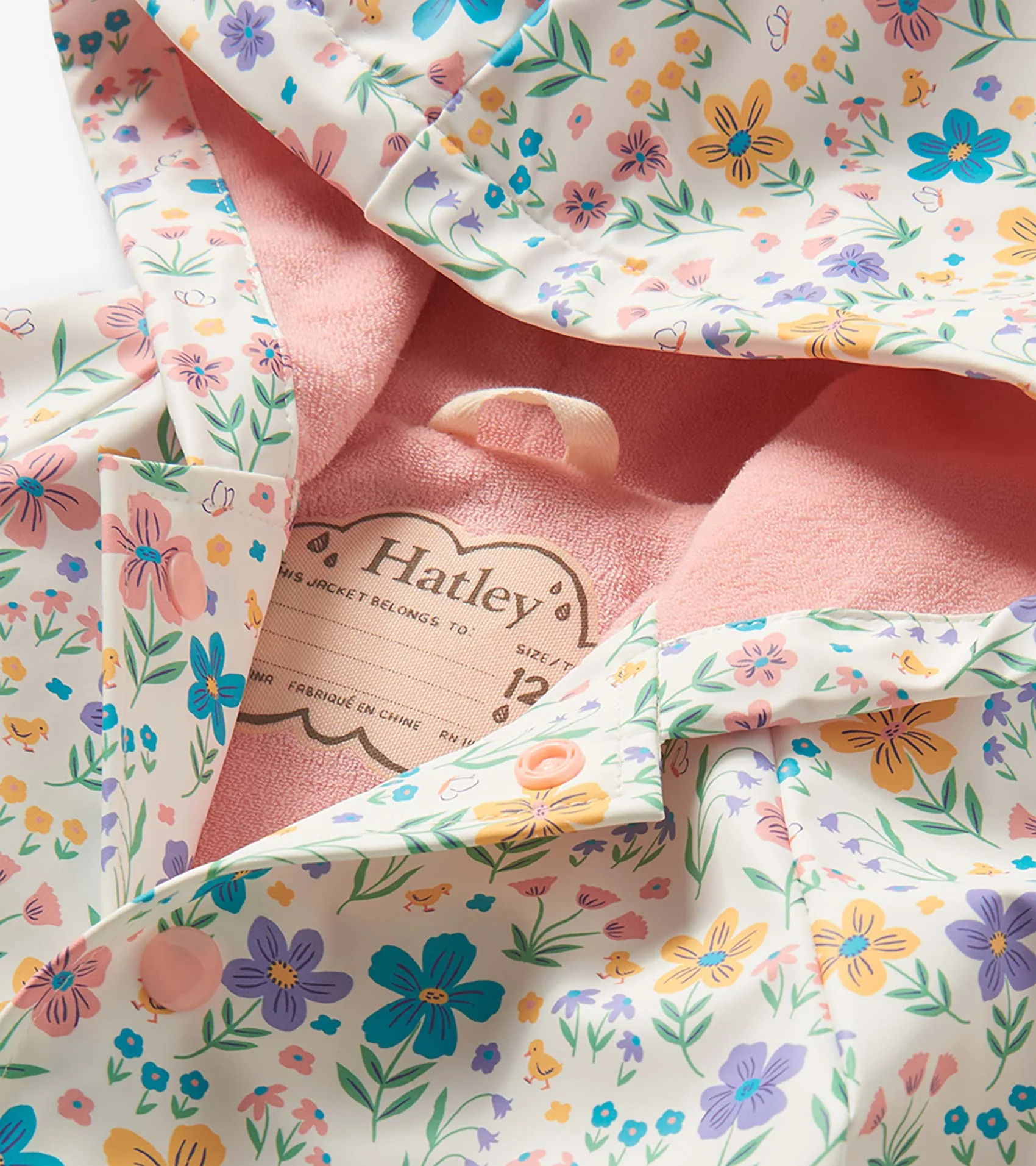 Baby & Toddler Girls Little Garden Chicks Button-Up Raincoat - Image 5