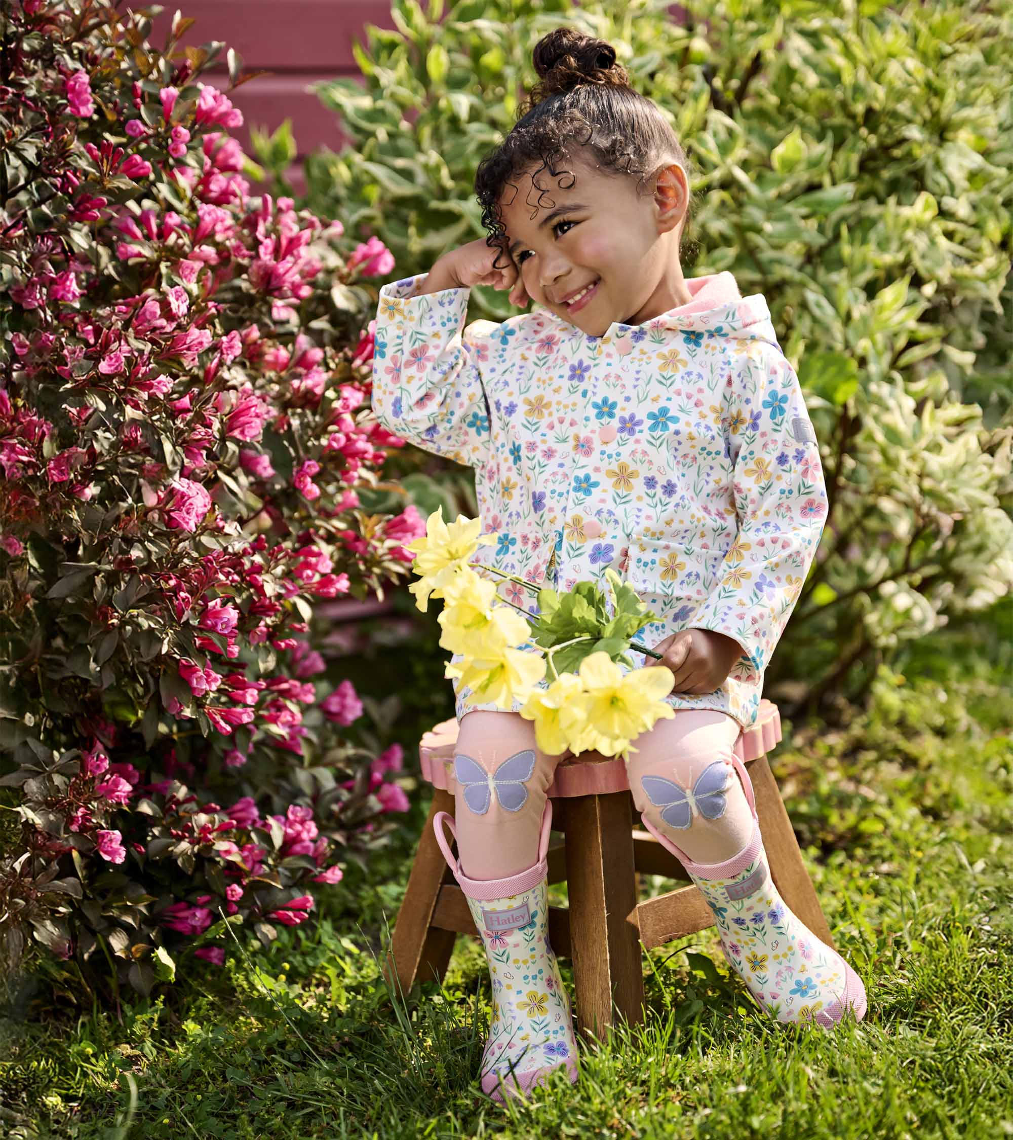 Baby & Toddler Girls Little Garden Chicks Button-Up Raincoat - Image 9