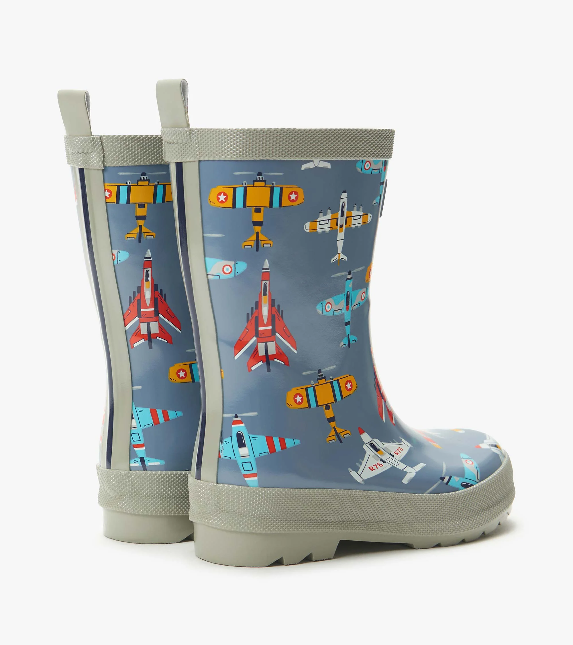 Boys Airplanes Shiny Wellies - Image 4