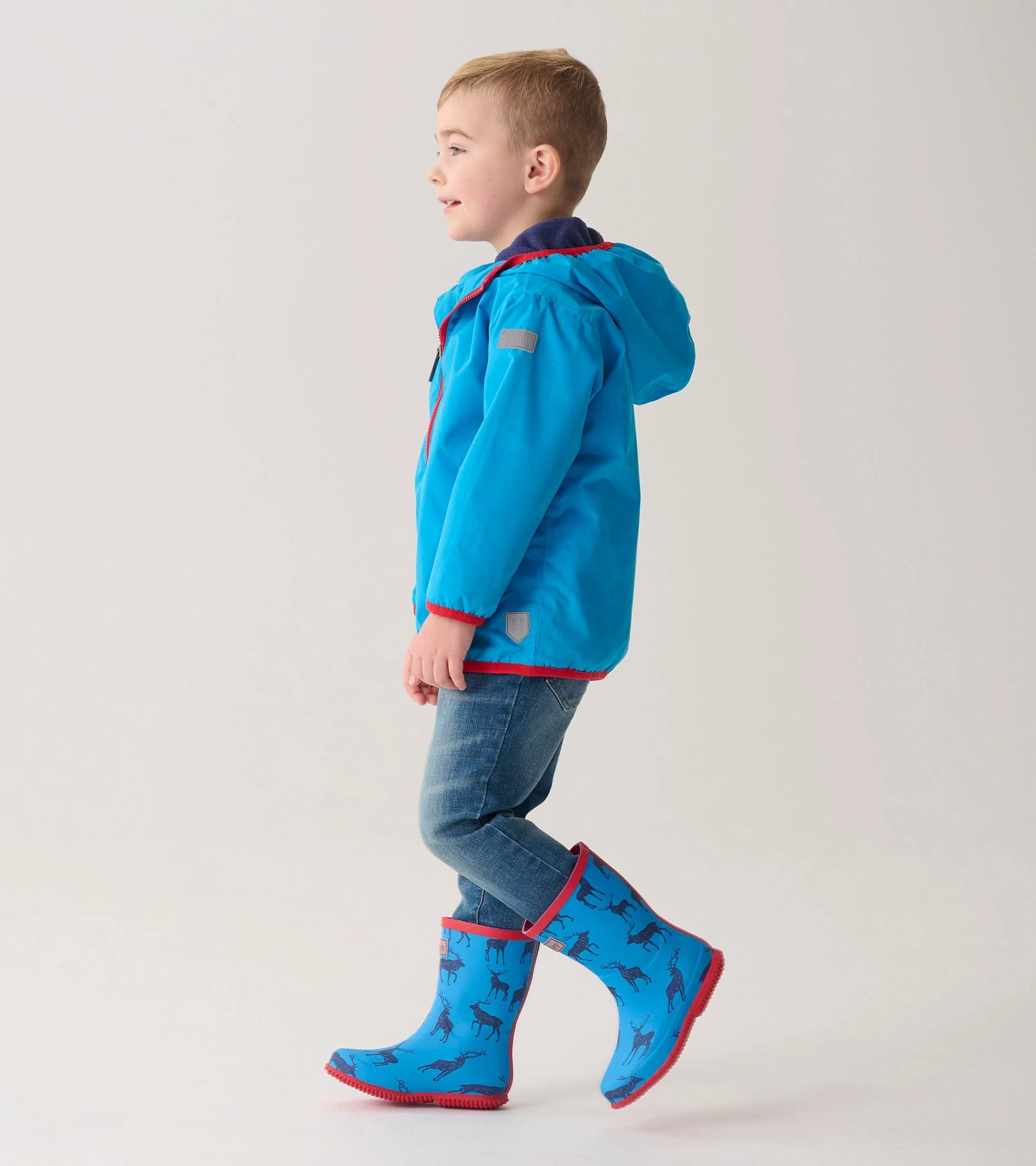 Boys Blue Elks Packable Wellies - Image 5
