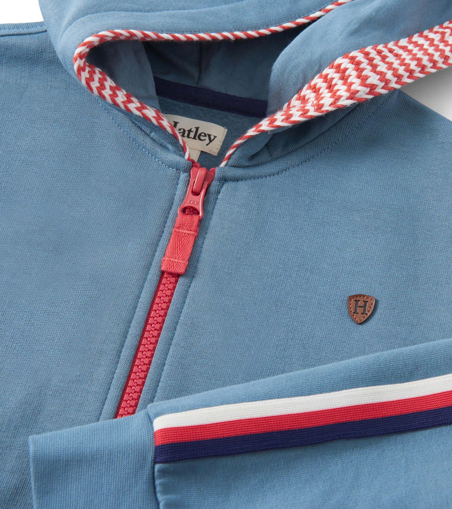 Boys Blue Stone Zip-Up Hoodie - Image 4
