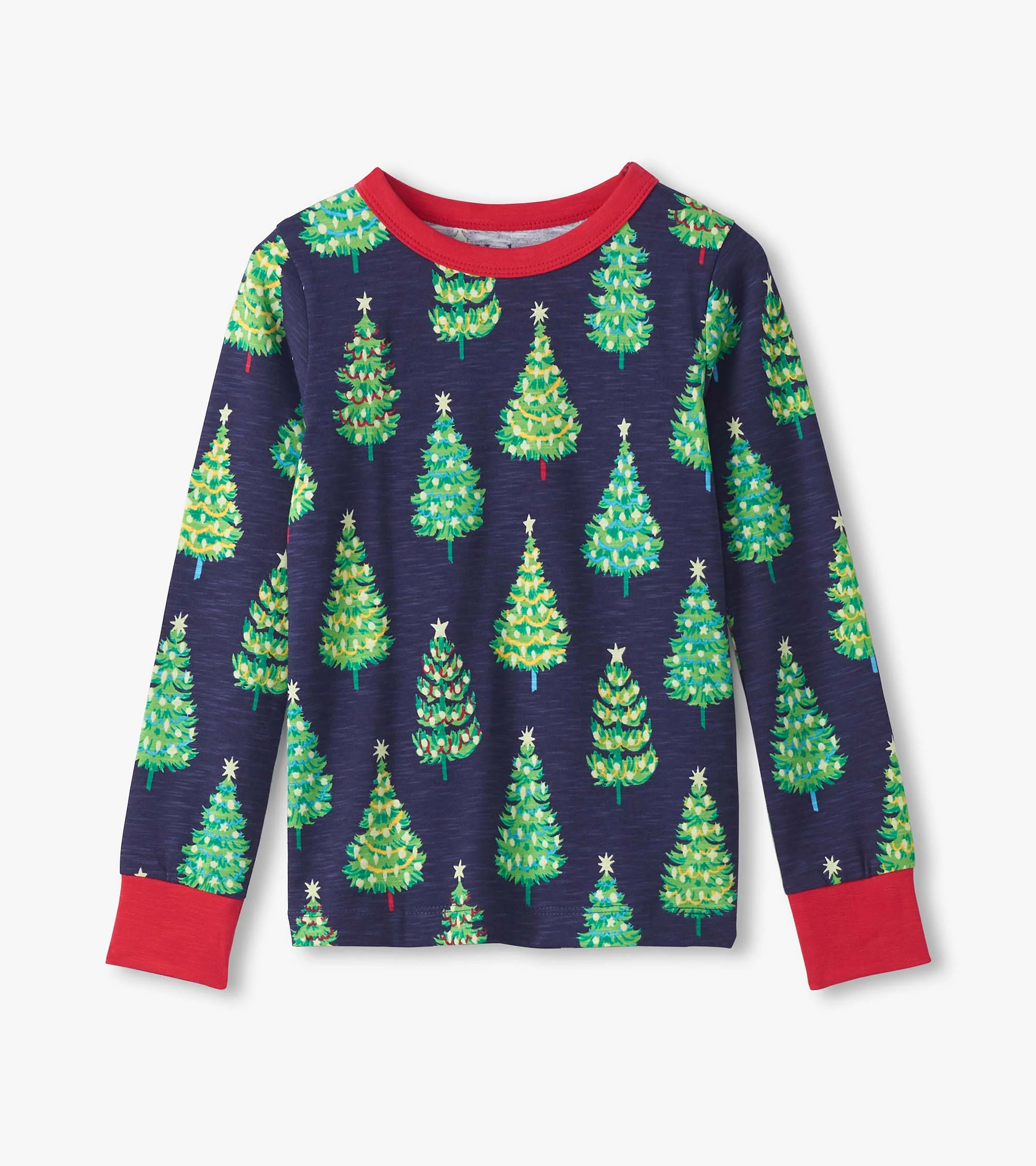 Boys Bottle Brush Trees Glow in the Dark Cotton Pyjama Set - Image 3