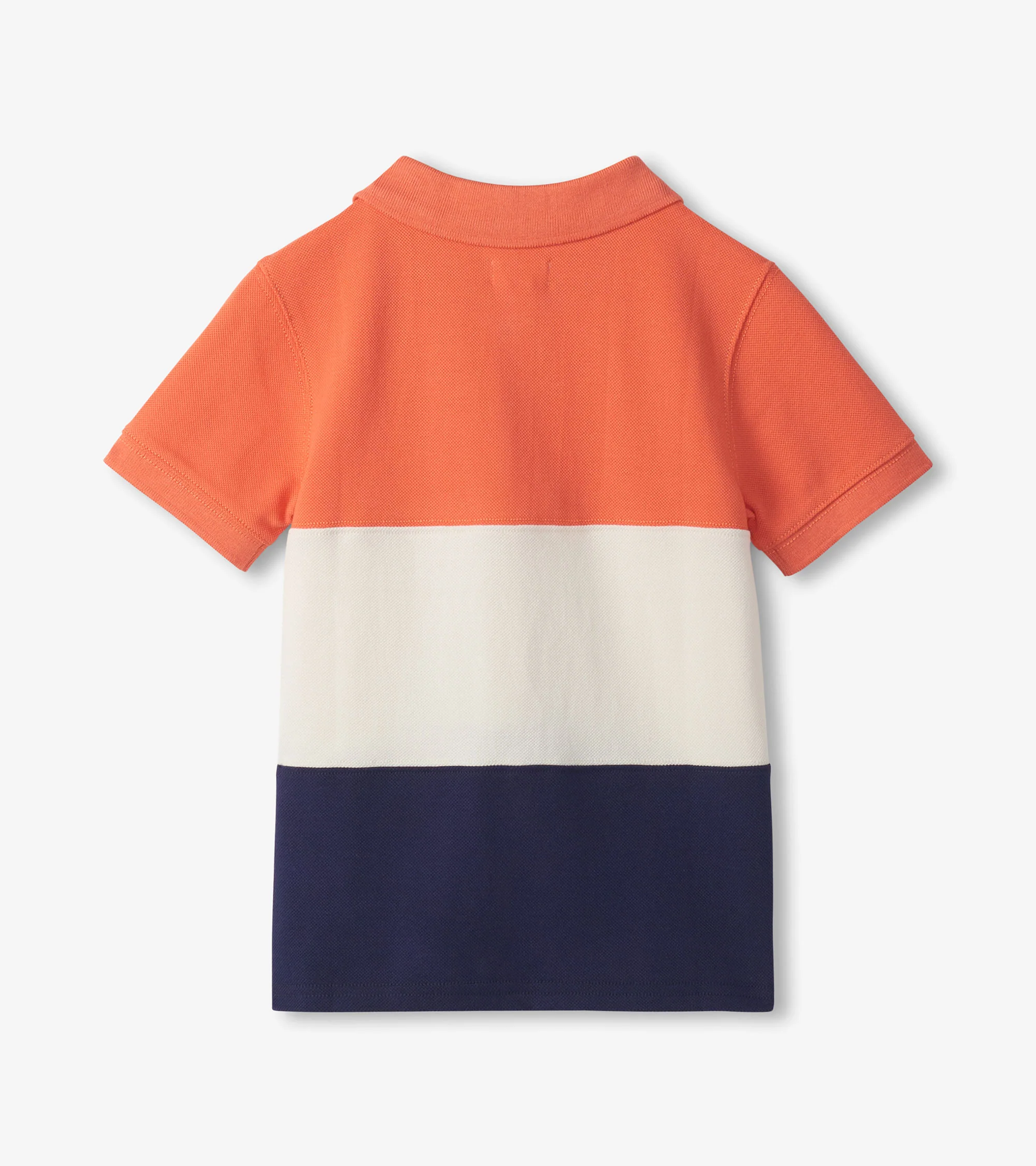 Boys Flamingo Colour Block Polo T-Shirt - Image 2