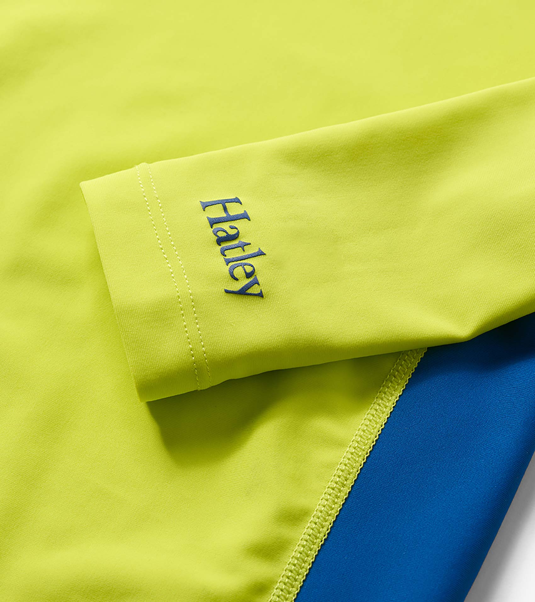 Boys Lime & Blue Colourblock Long Sleeve Rashguard - Image 3