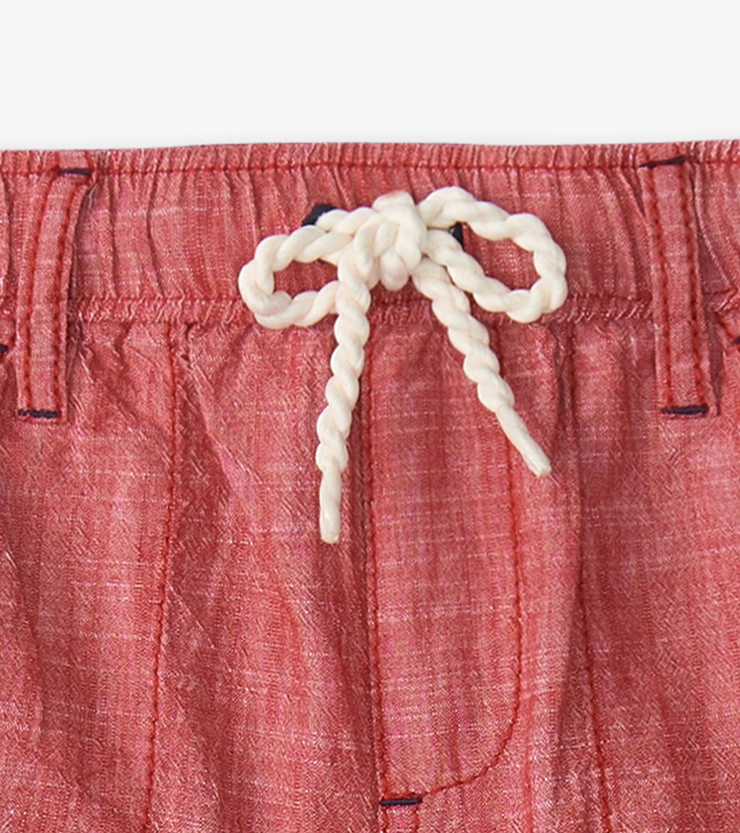 Boys Nautical Chambray Woven Shorts - Image 3