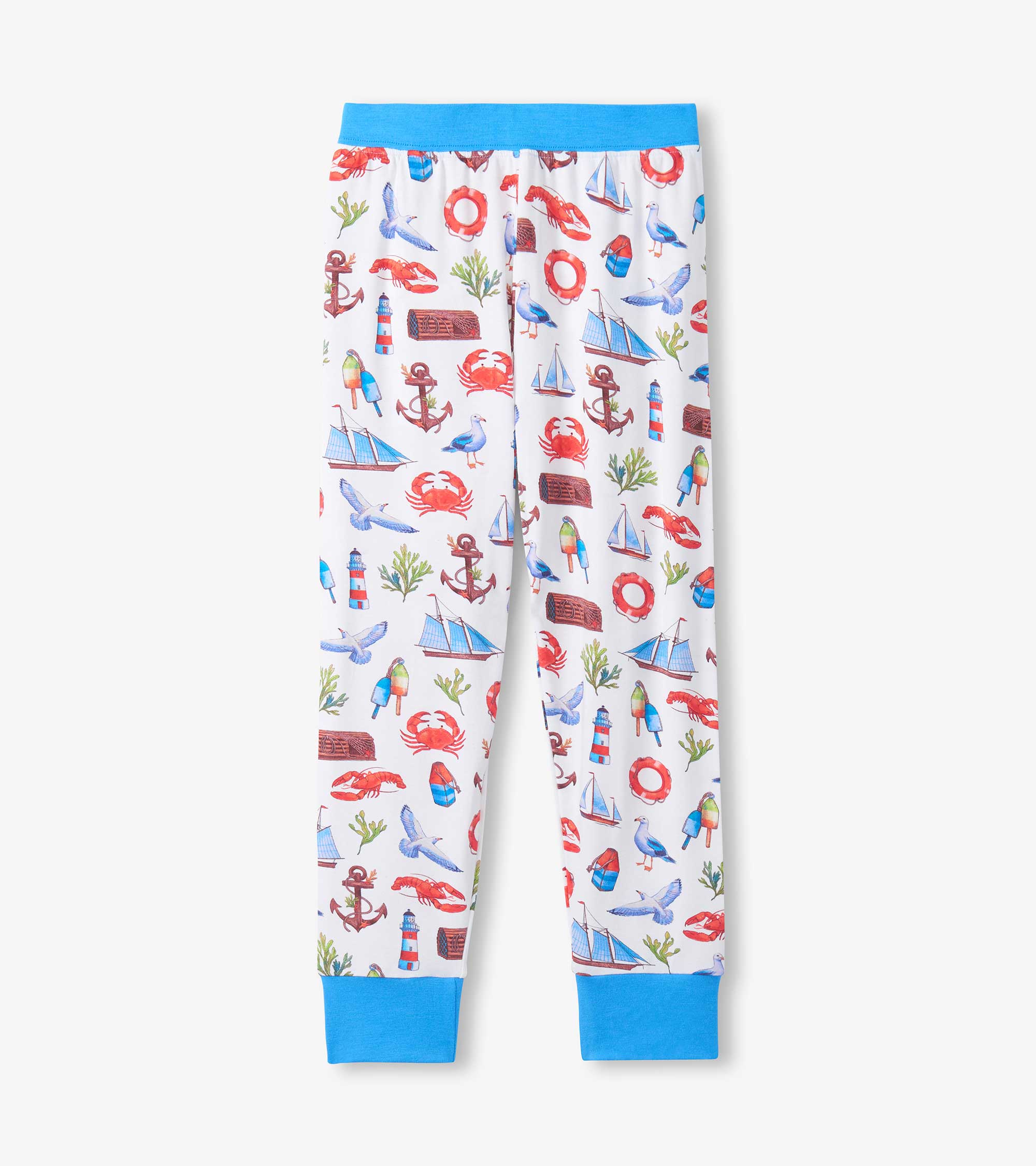 Boys Painted Seascape Bamboo Pyjama Set - Image 3