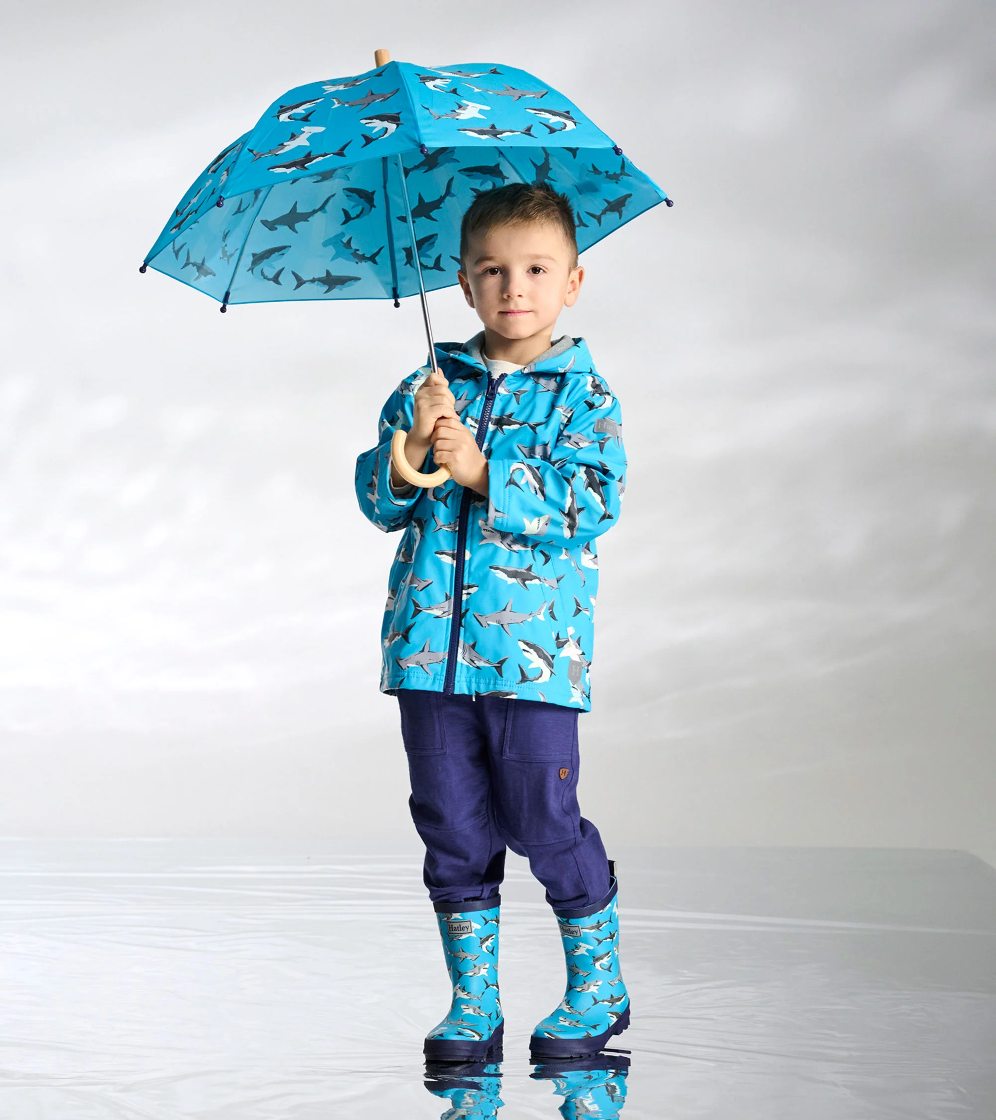 Boys Shark Party Umbrella - Image 5