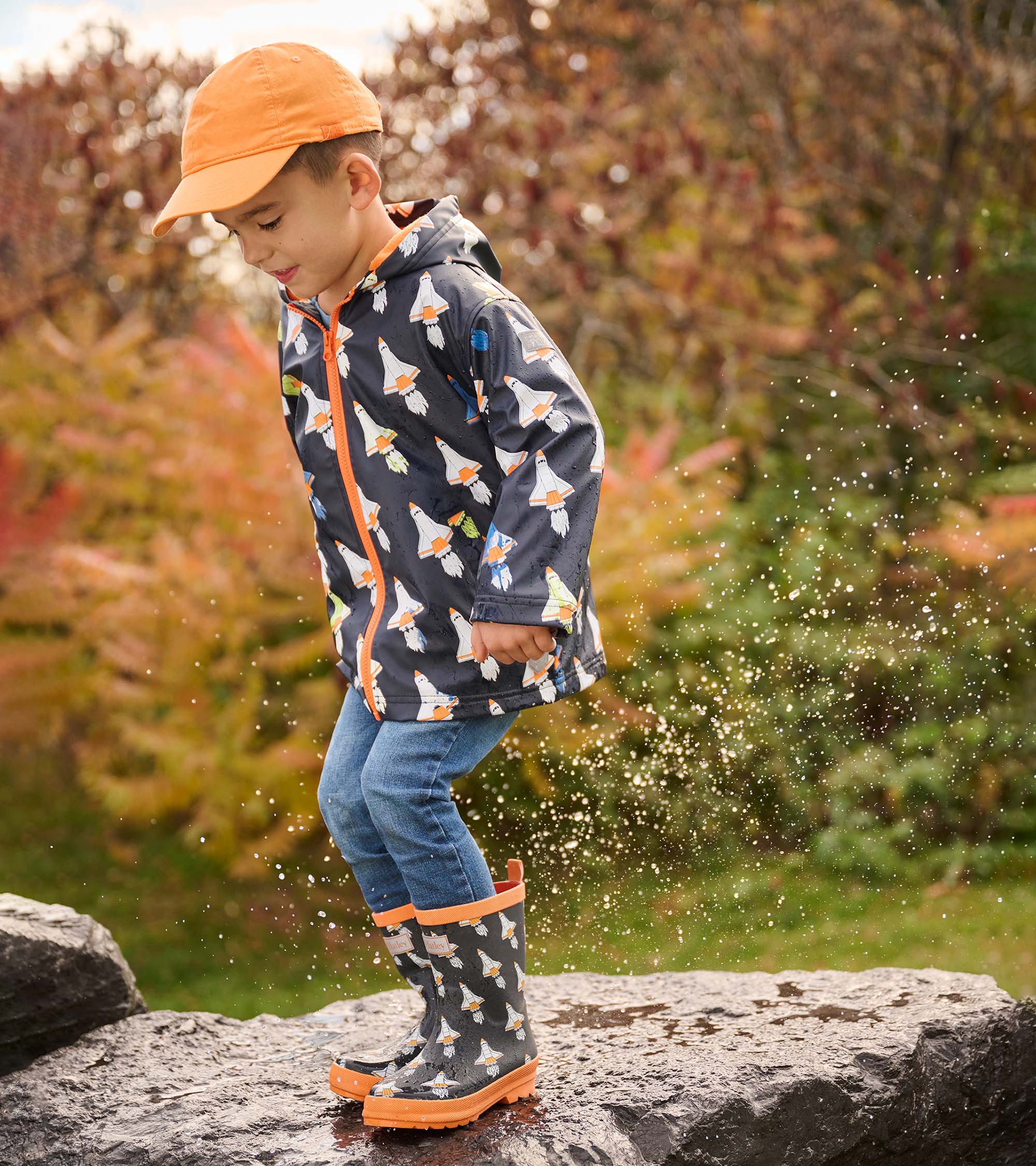 Boys Space Shuttles Matte Wellies - Image 5