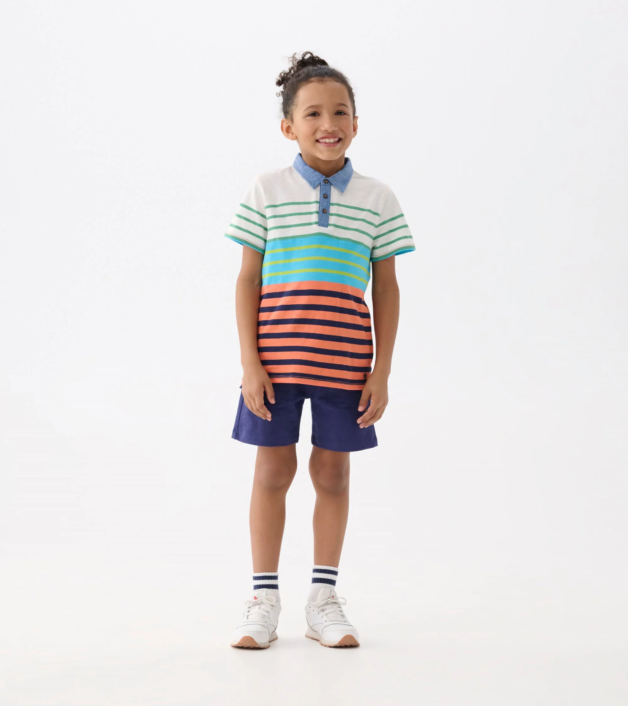 Boys Spring Stripes Polo Tee - Image 3