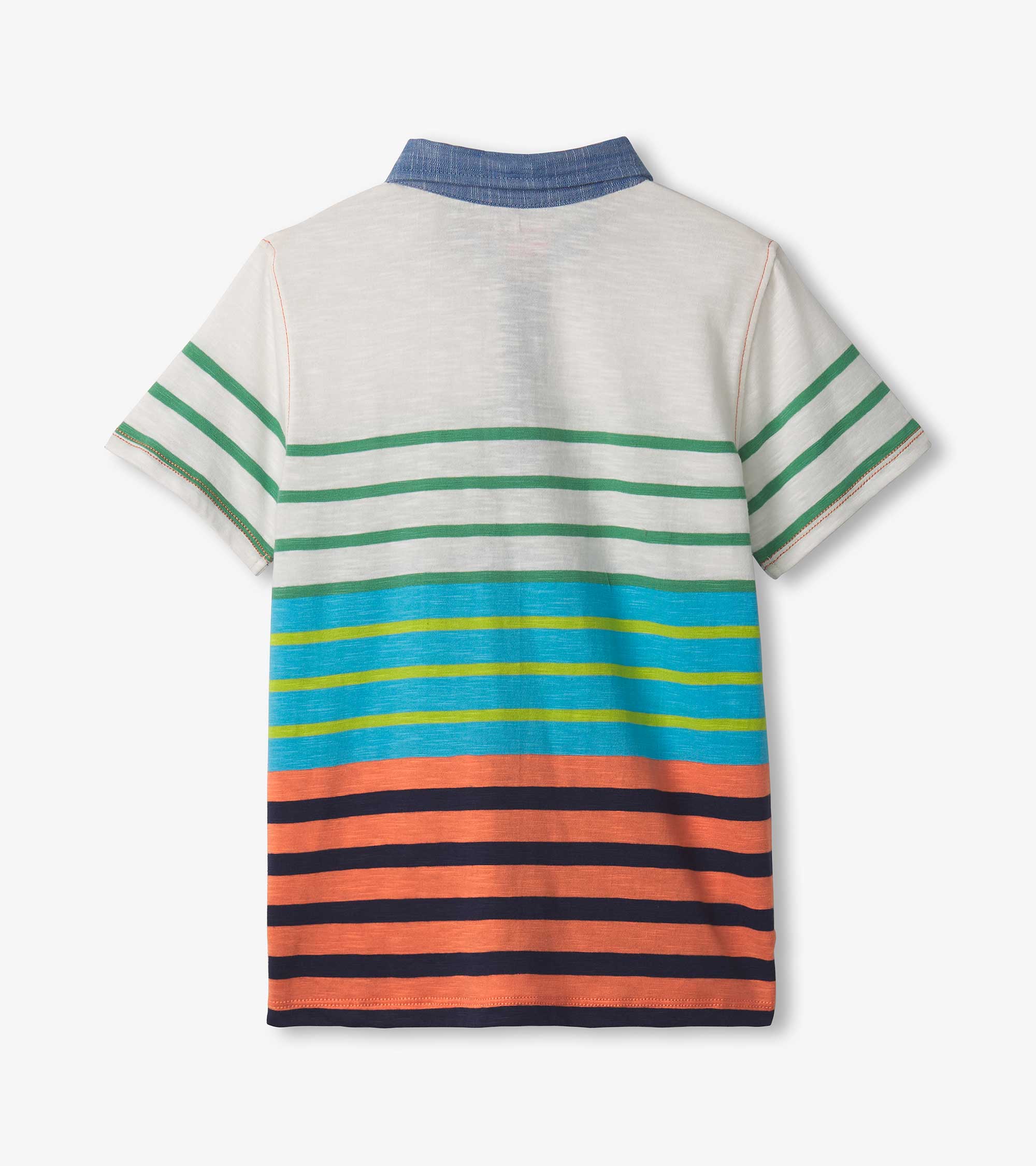 Boys Spring Stripes Polo Tee - Image 4