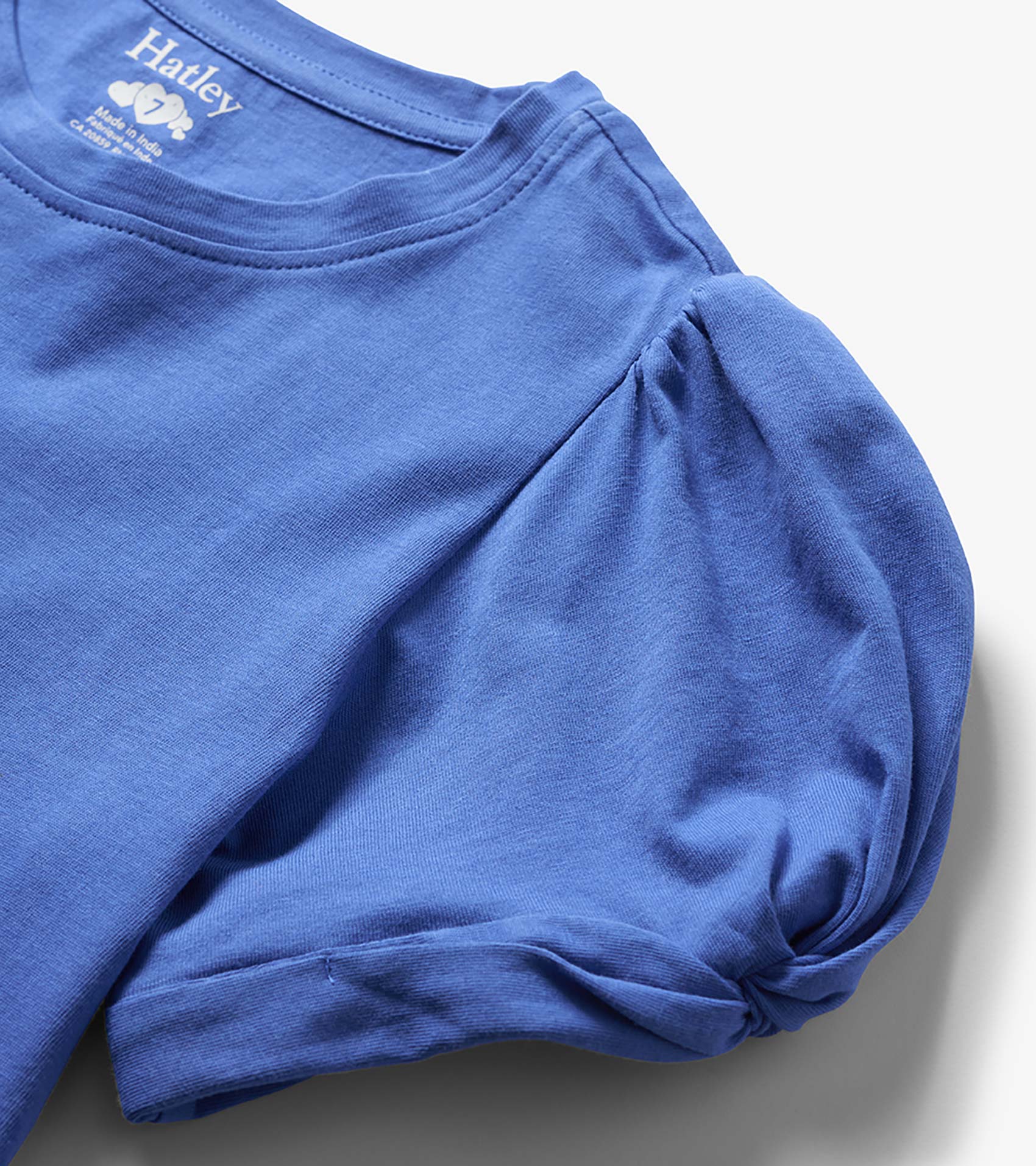 Girls Amparo Blue Twisted Sleeve T-Shirt - Image 3