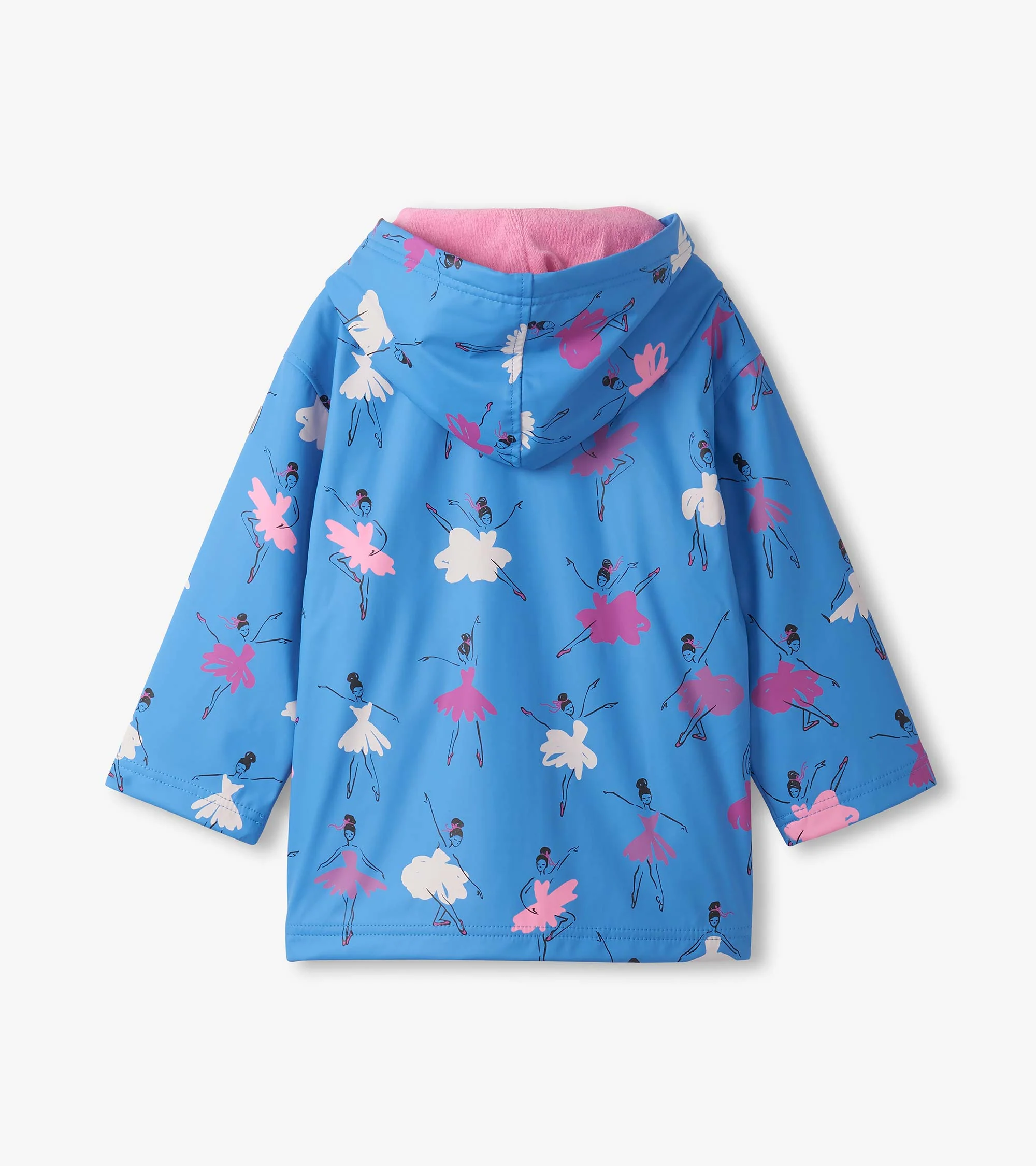 Girls Ballet School Colour Changing Zip-Up Raincoat - Image 3