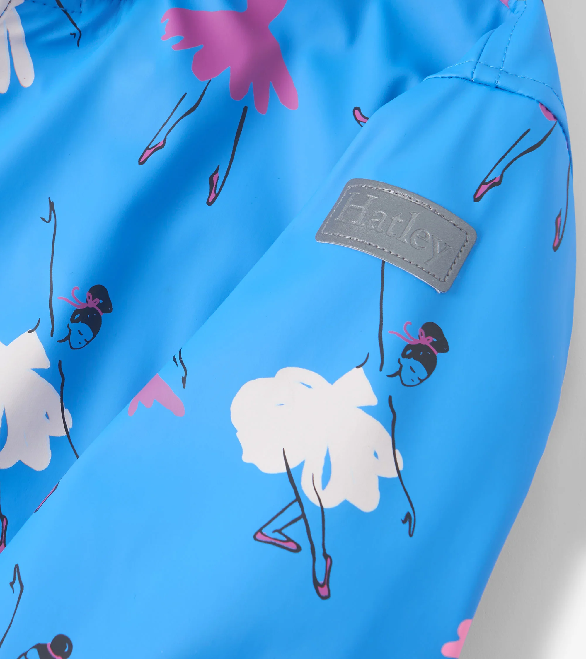 Girls Ballet School Colour Changing Zip-Up Raincoat - Image 5