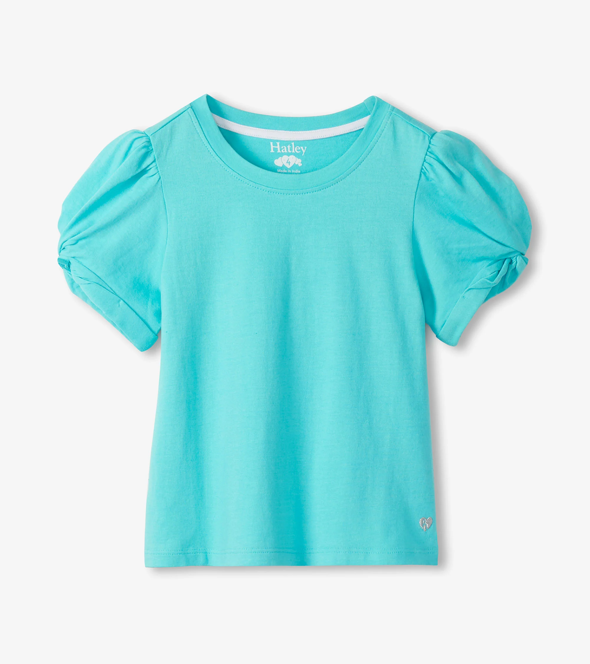 Girls Blue Radiance Twisted Sleeve T-Shirt