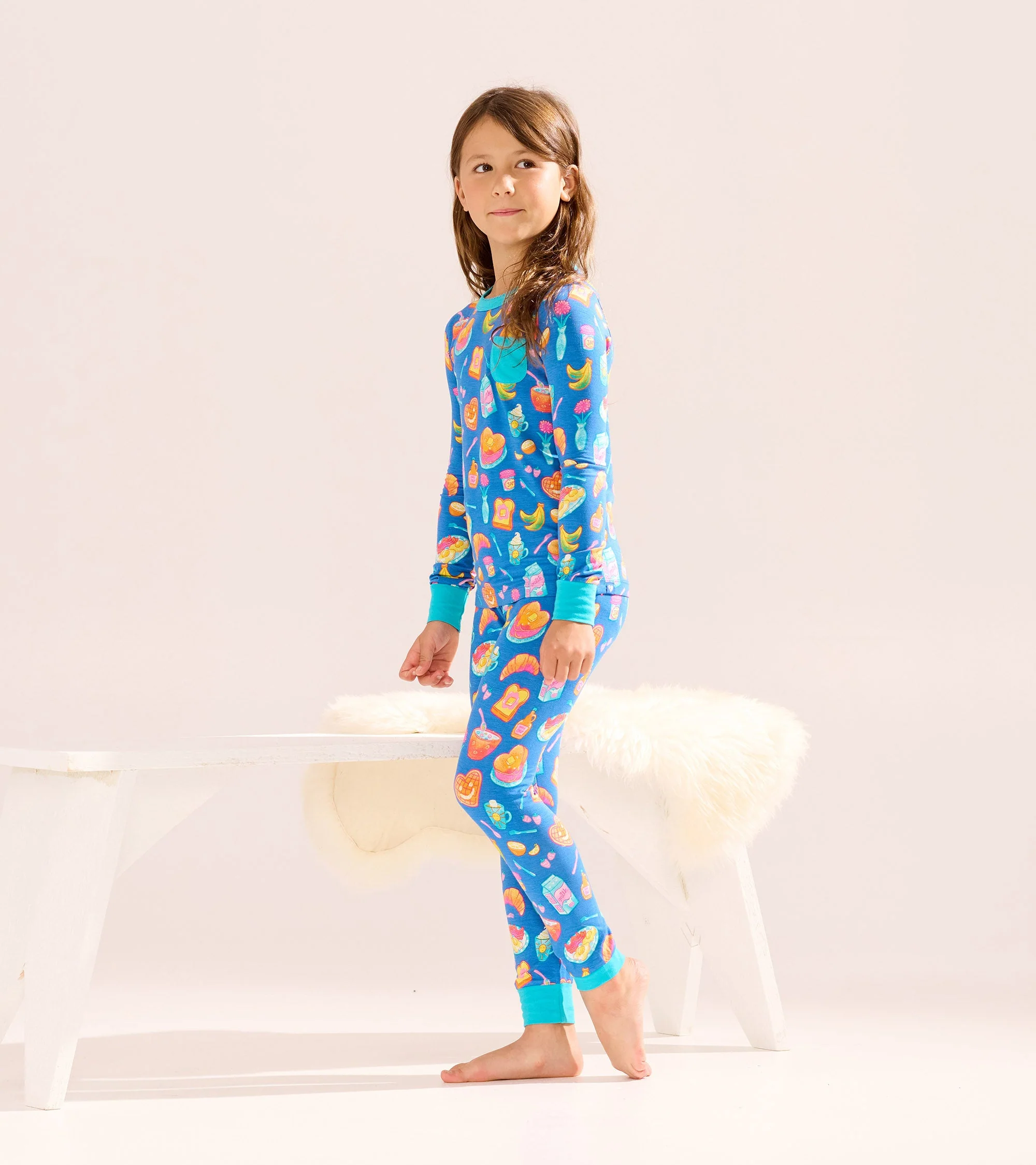 Girls Breakfast Bamboo Pyjama Set - Image 3