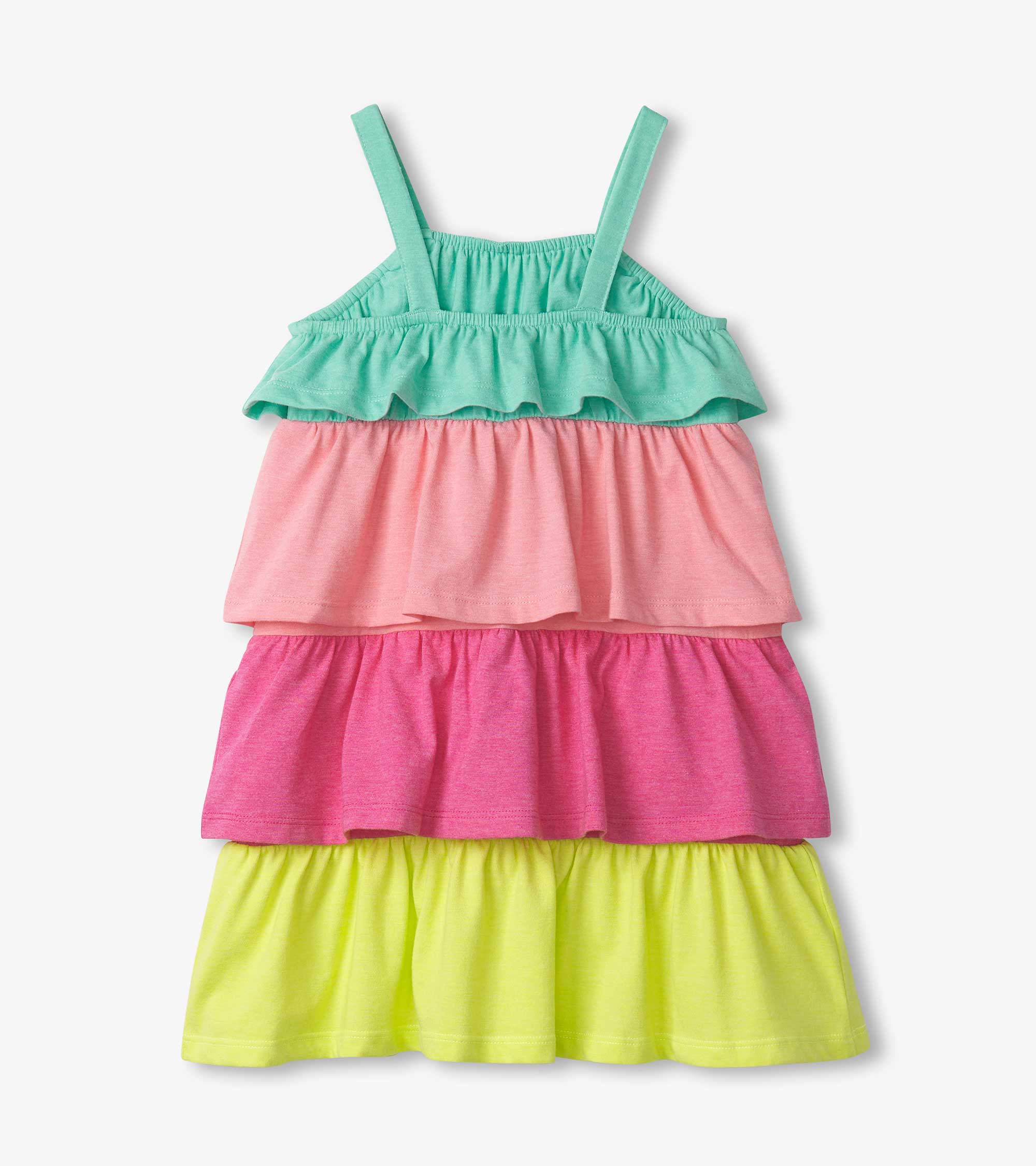 Girls Bright Rainbow Tiered Dress - Image 2
