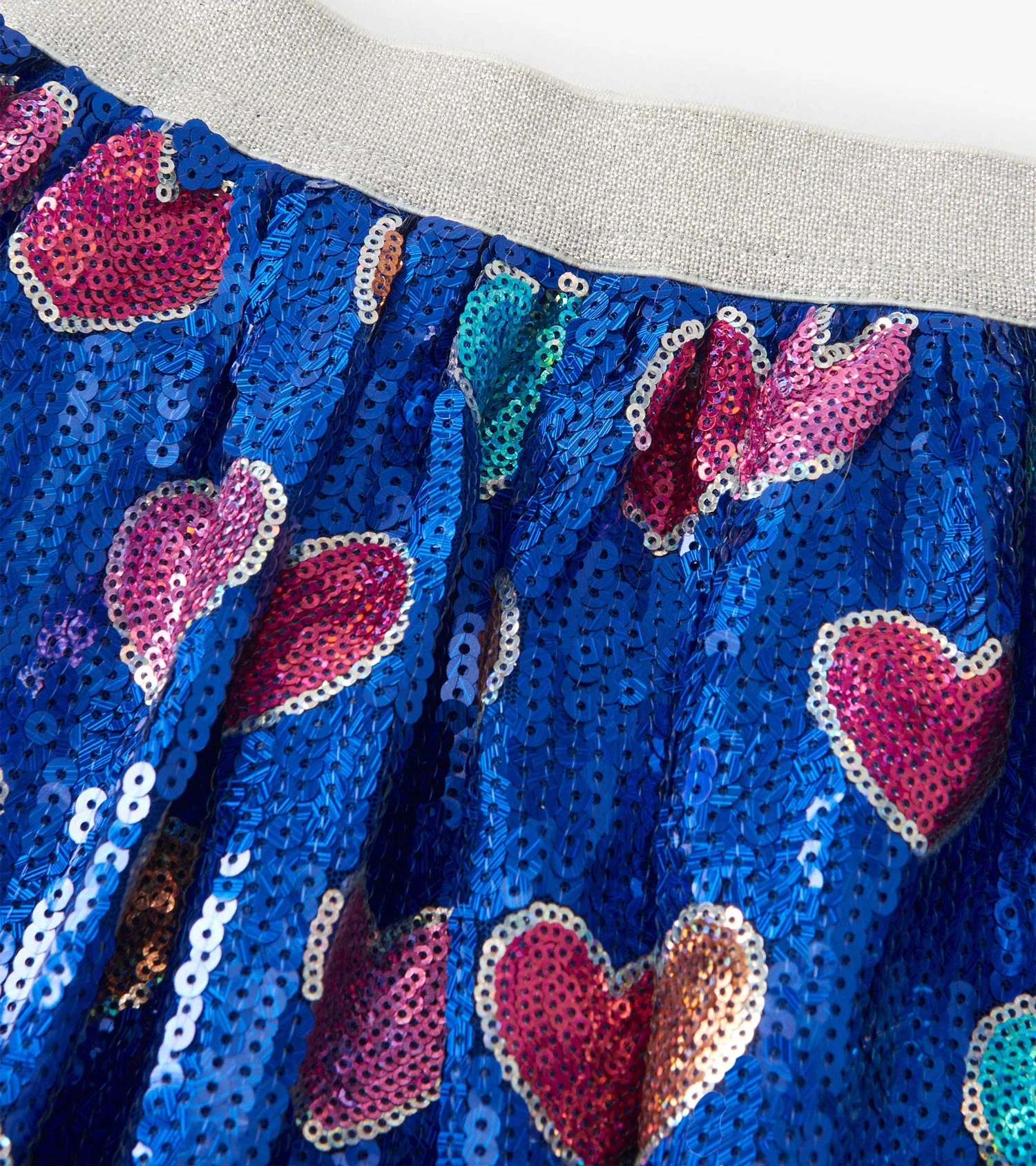 Girls Bursted Hearts Sequin Skirt - Image 5