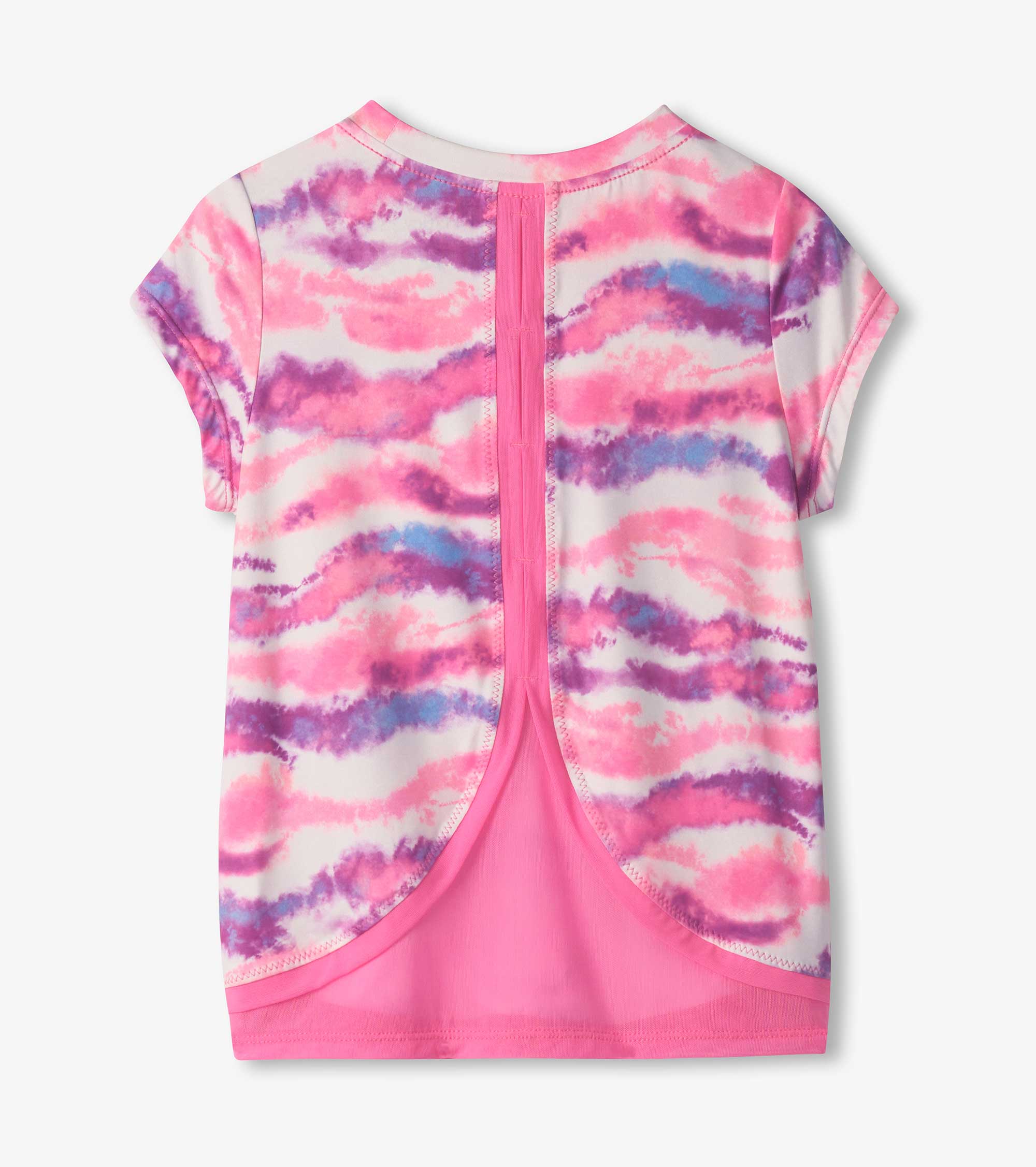 Girls Candy Ombre Mesh Trim T-Shirt - Image 5