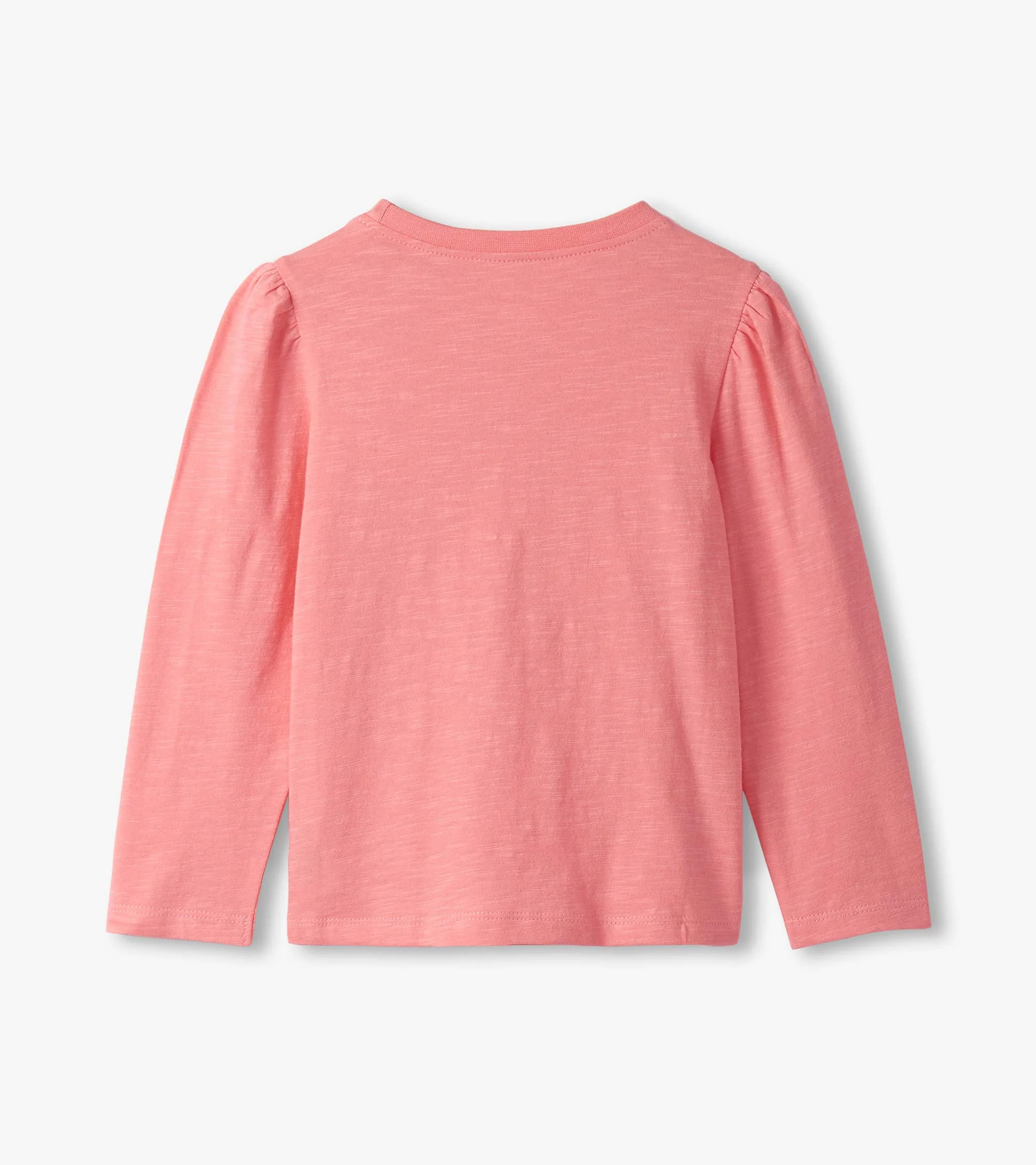 Girls Embroidered Flowers Puff Sleeve Graphic Tee - Image 4