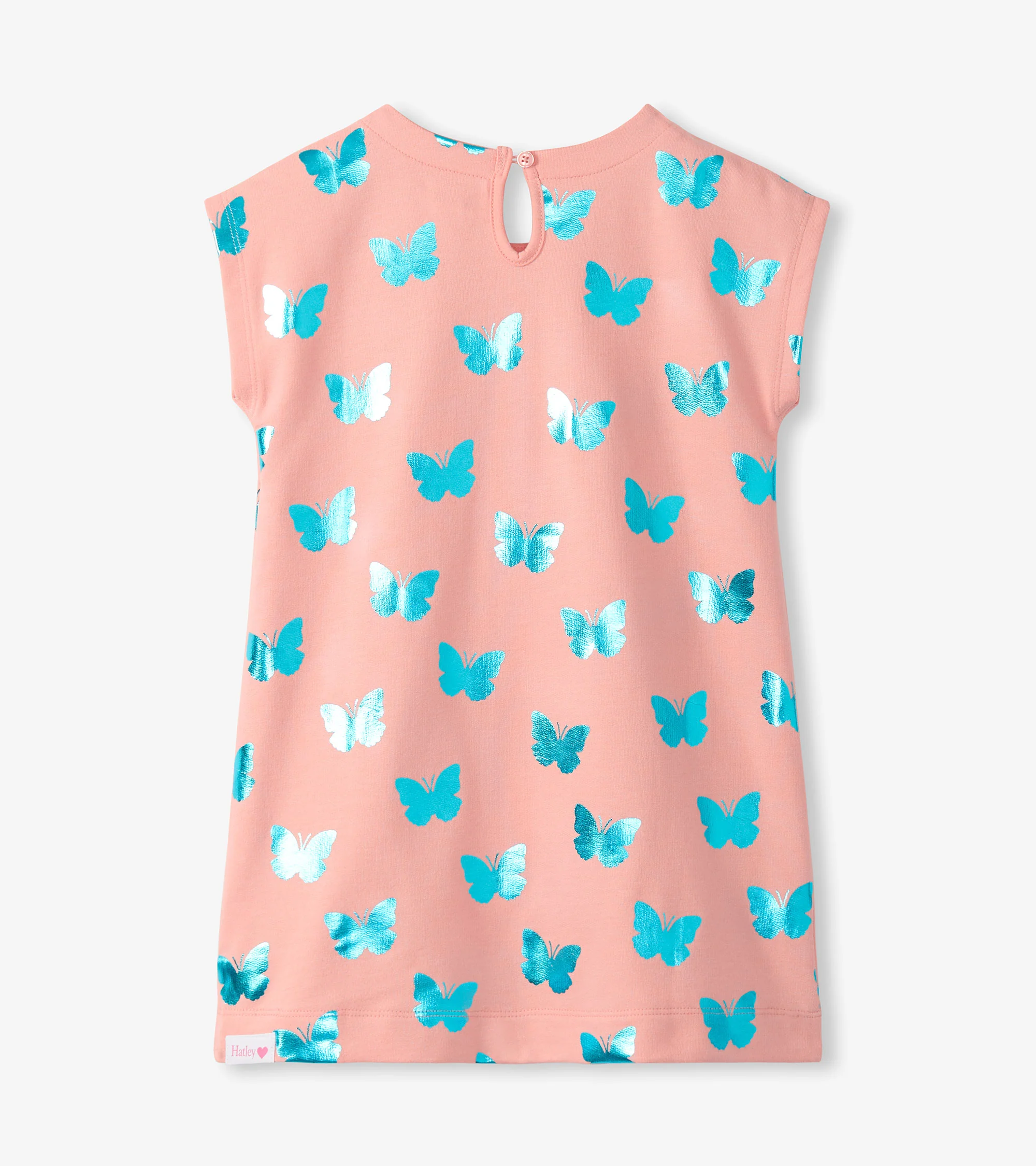 Girls Glitter Butterfly Slouchy Dress - Image 3