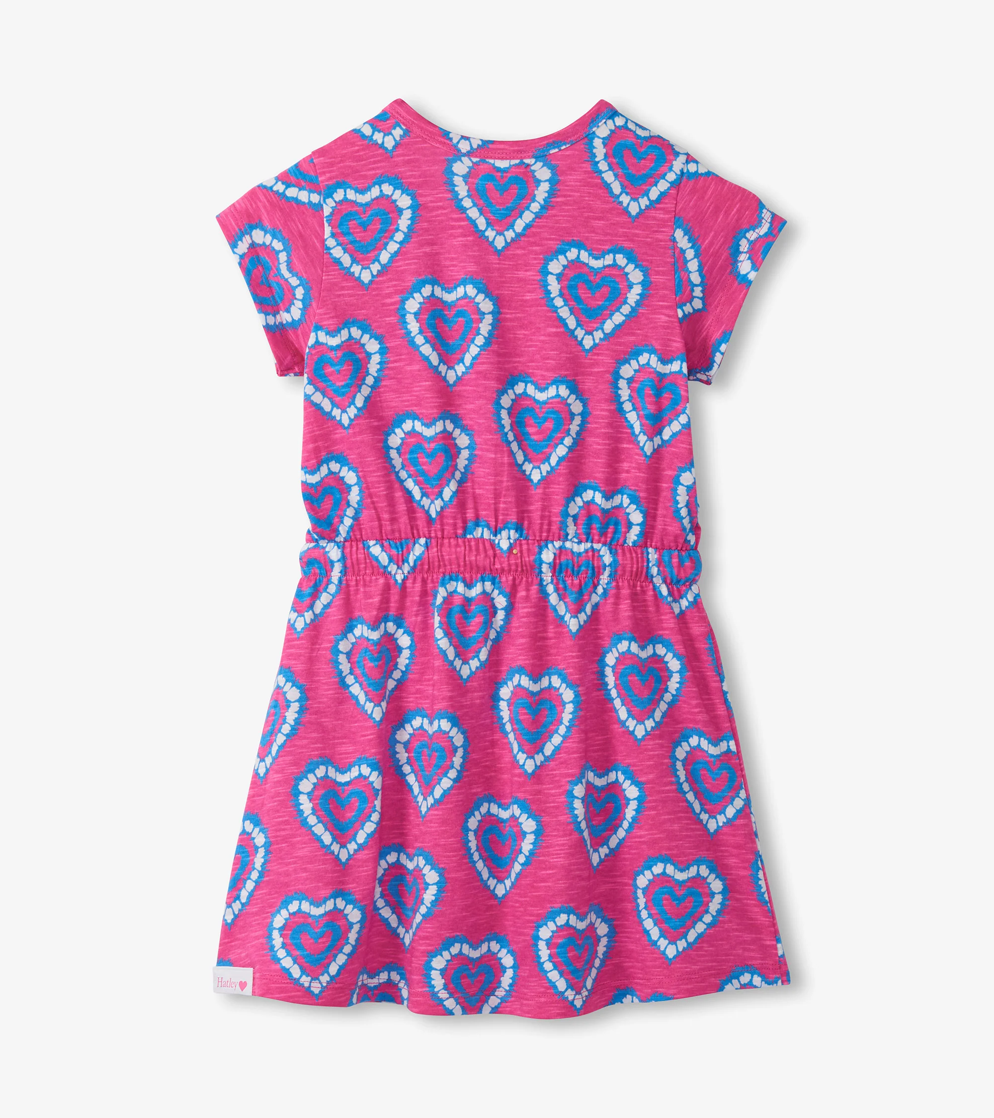 Girls Heart Burst Short Sleeve Dress - Image 2
