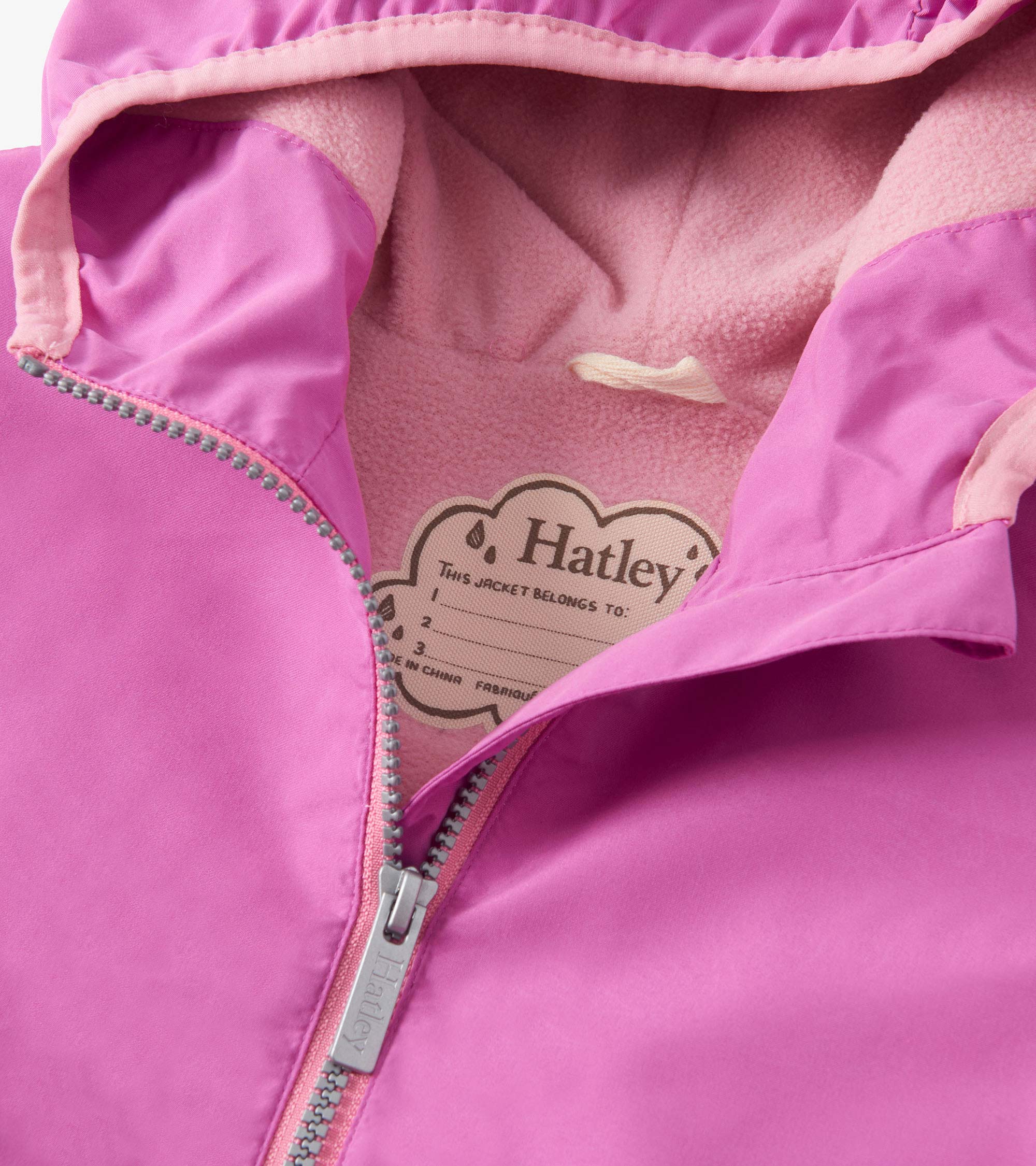 Girls Heart Swans Colour Changing Zip-Up Raincoat - Image 4