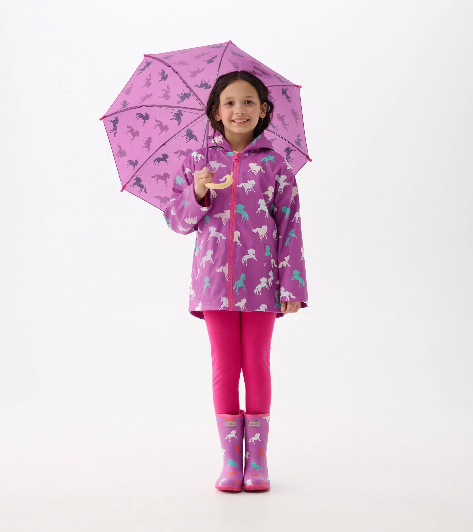 Girls Leaping Horses Packable Wellies - Image 3