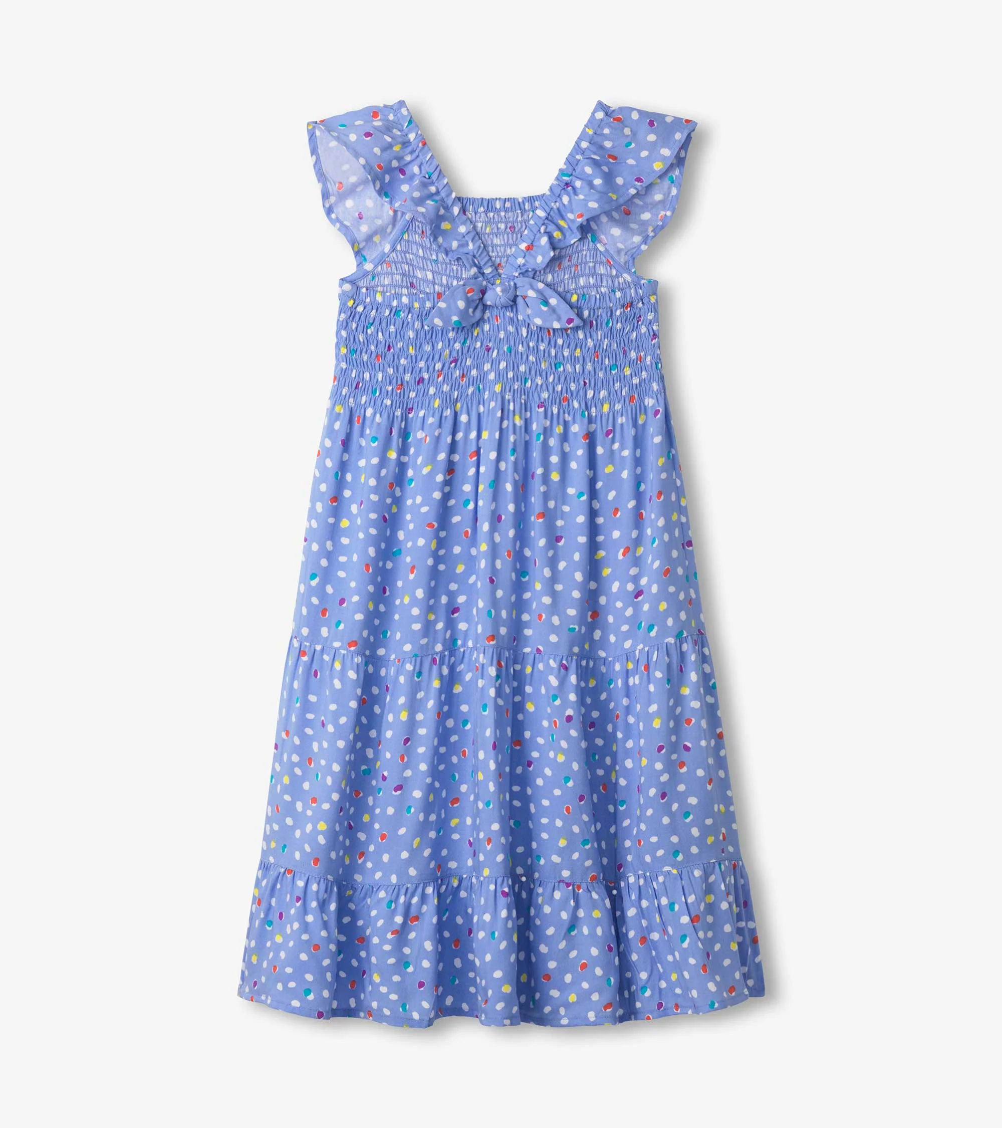 Girls Lots of Dots Smocked Dress - Image 2