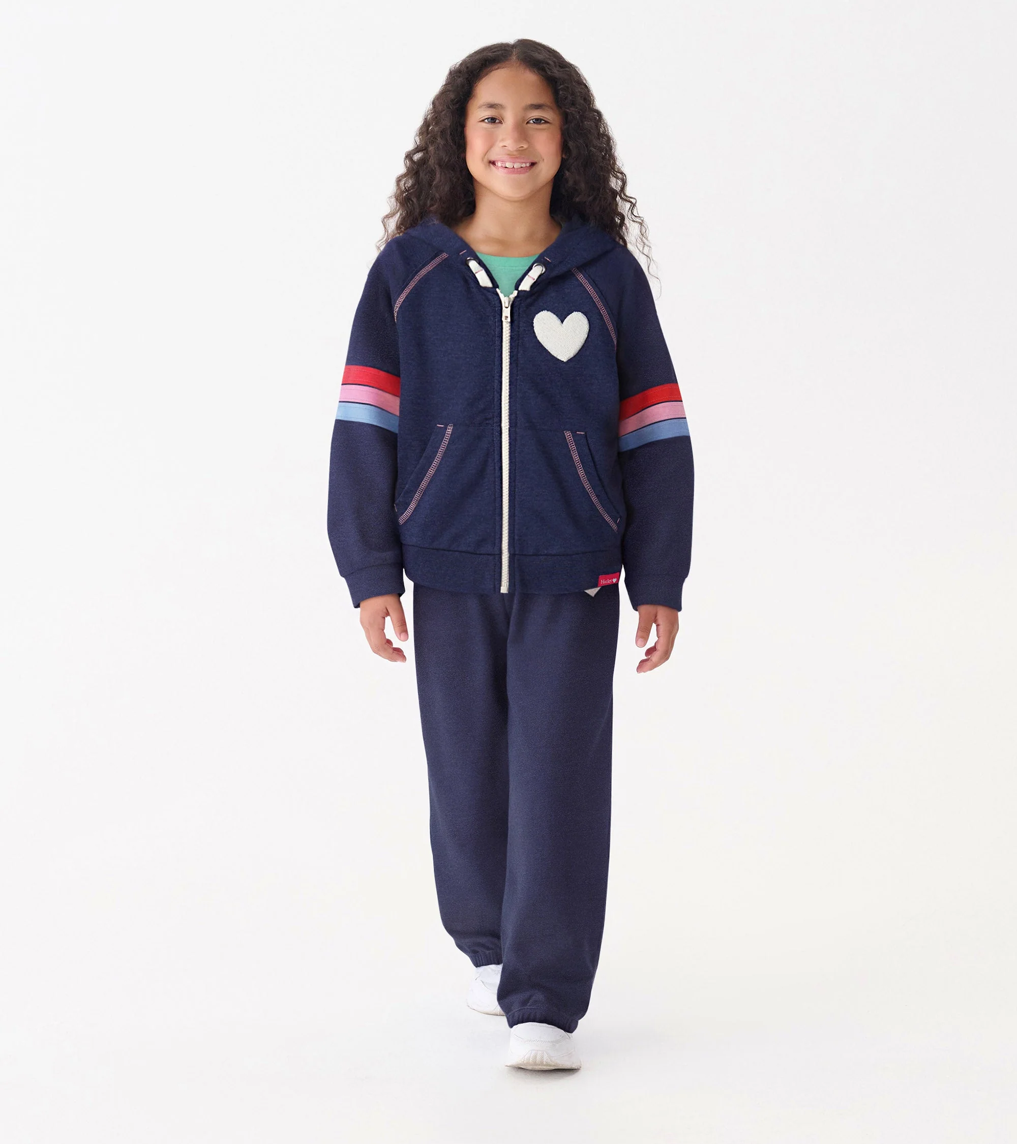 Girls Patriot Blue Baggy Track Pants - Image 4