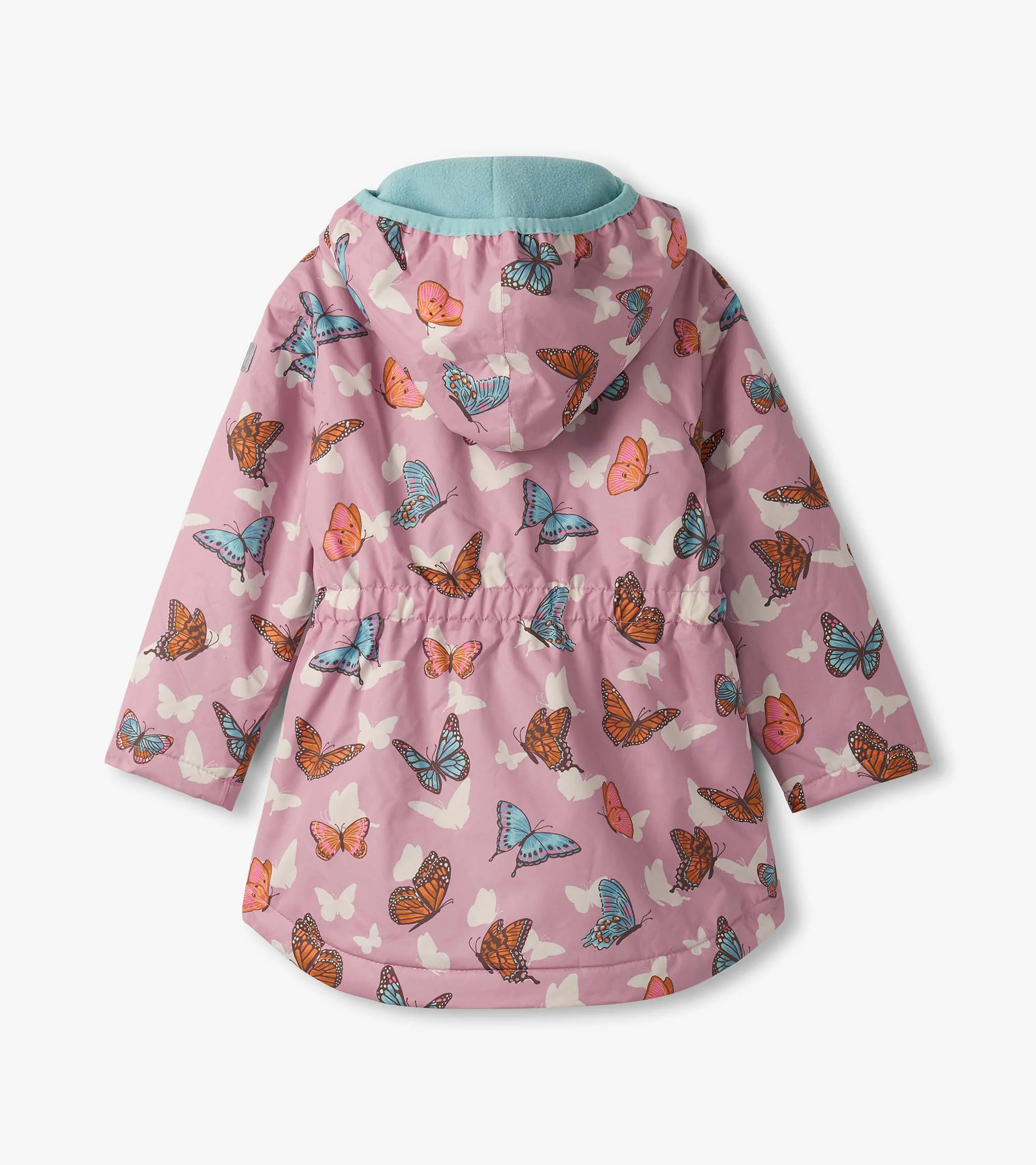 Girls Pop-Out Butterflies Zip-Up Lightweight Raincoat - Image 3