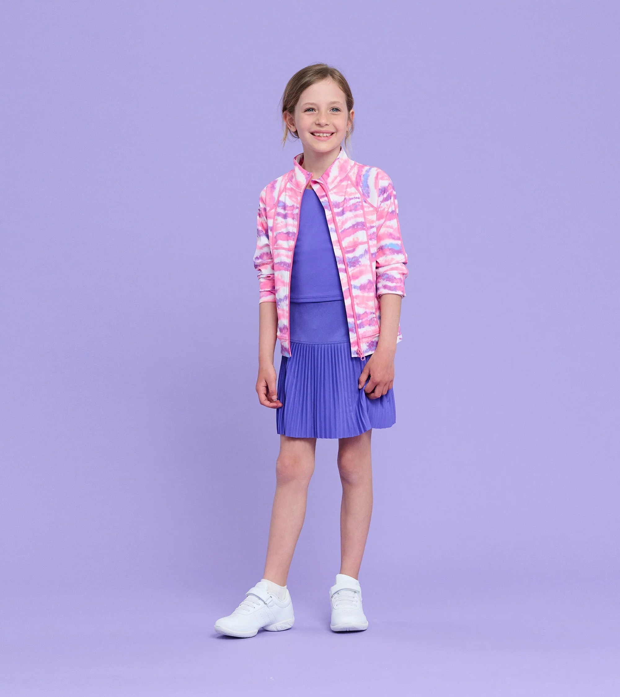 Girls Purple Sporty Skort - Image 4