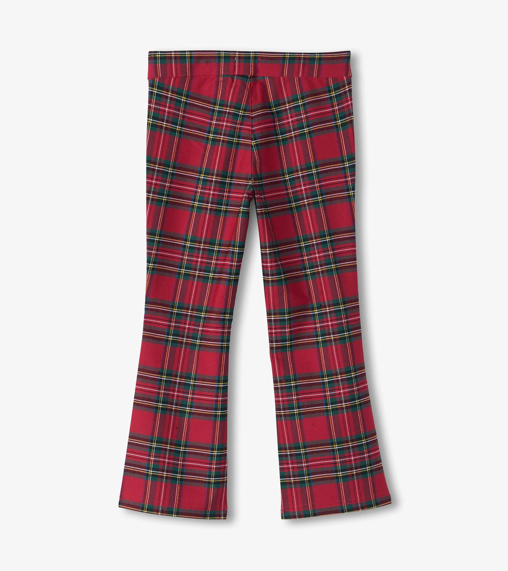 Girls Red Plaid Flared Pants - Image 3