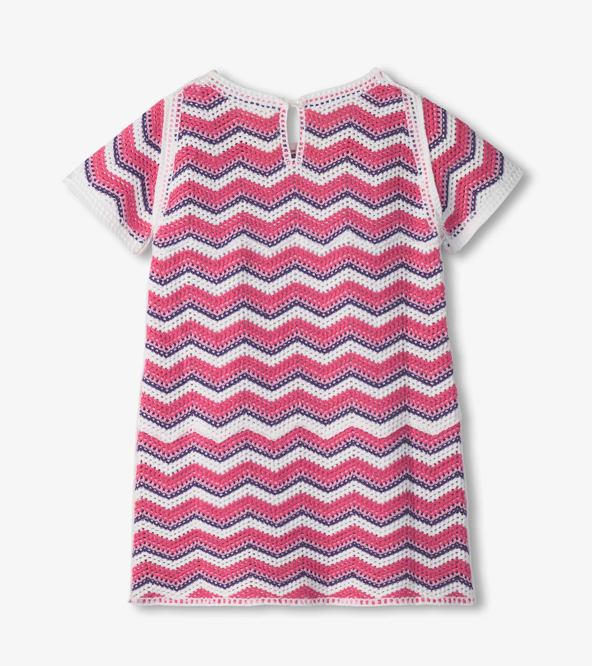 Girls Rose Chevron T-Shirt Dress - Image 2