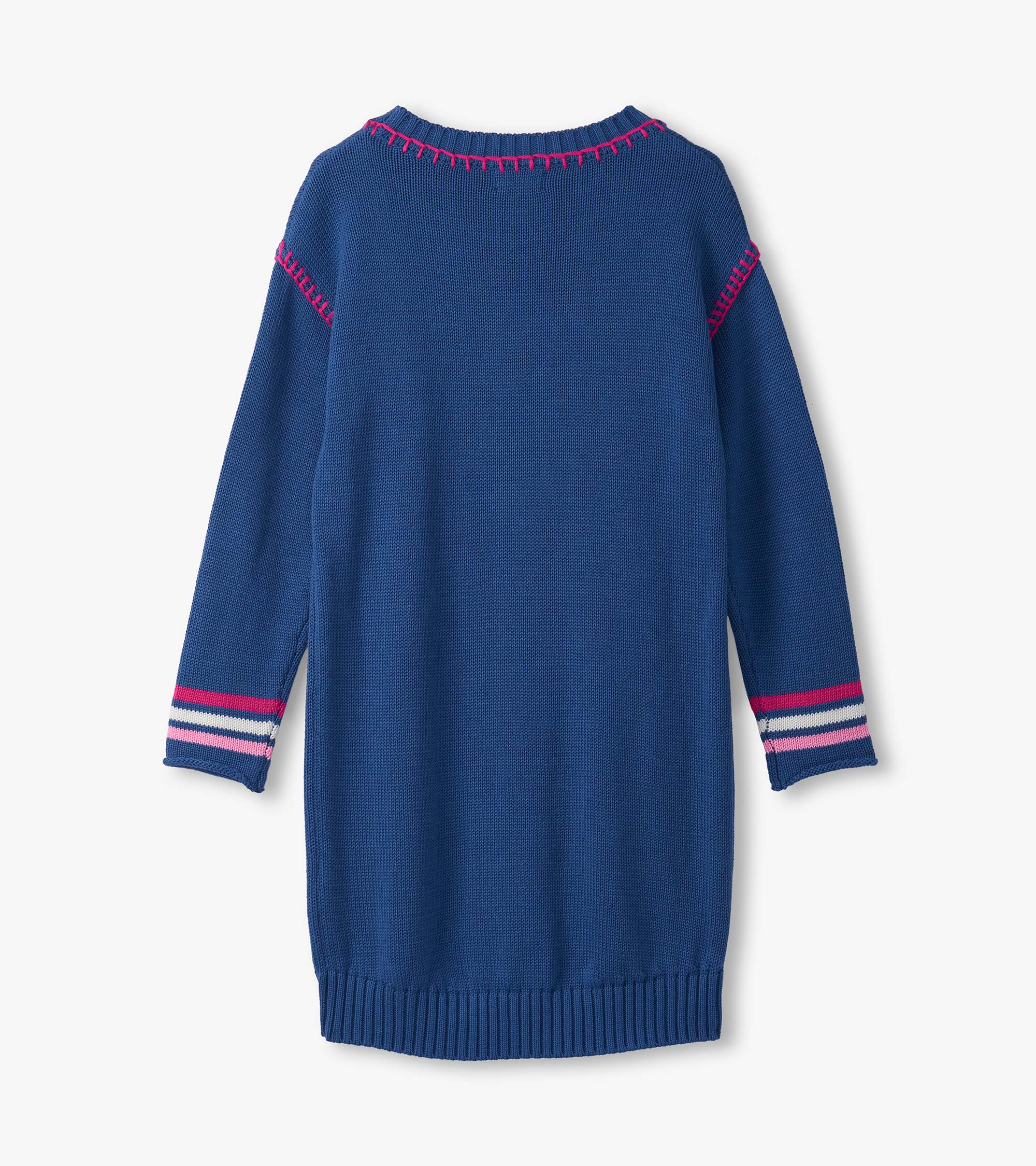 Girls Sapphire Drop Shoulder Sweater Dress - Image 3