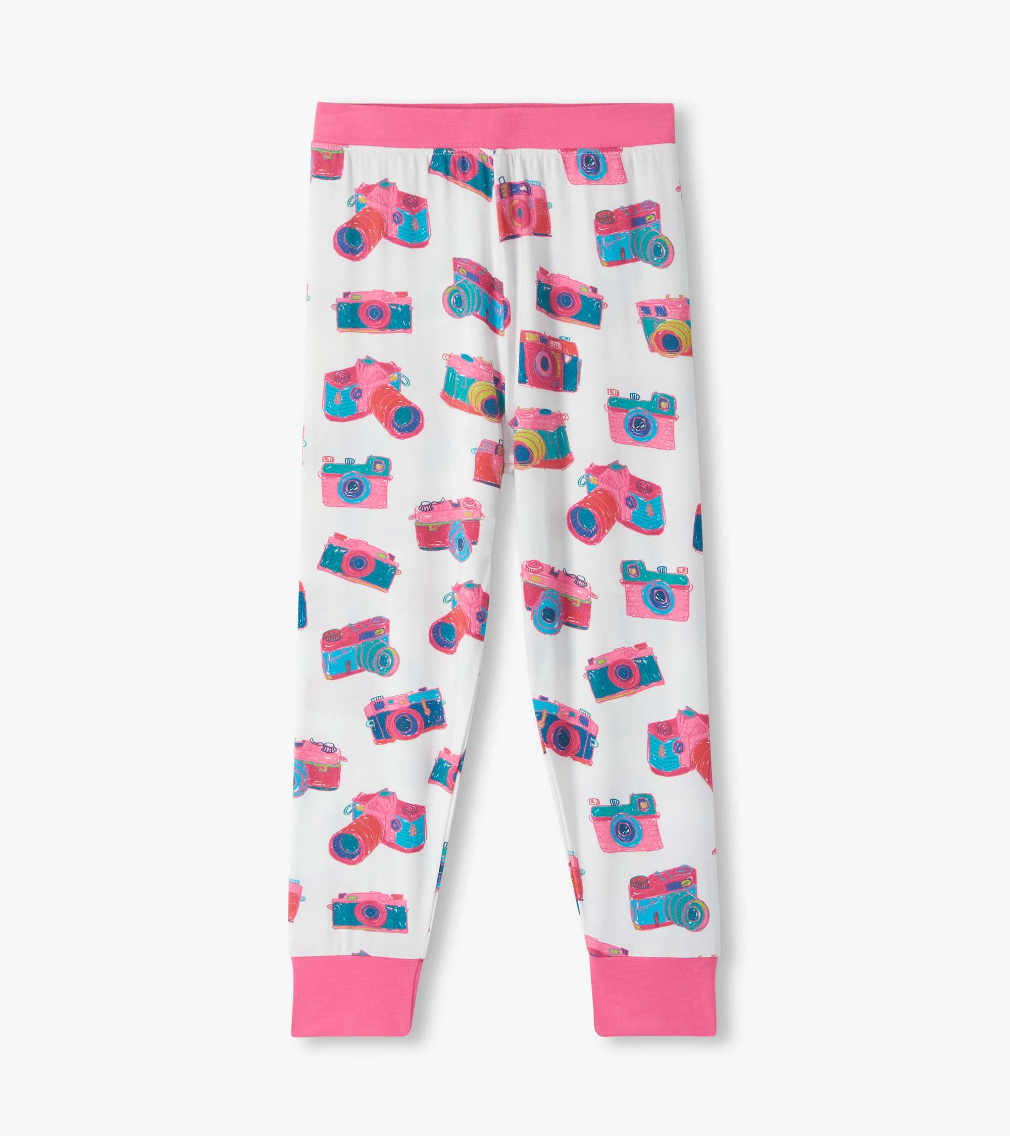 Girls Sketchy Cameras Bamboo Pyjama Set - Image 3