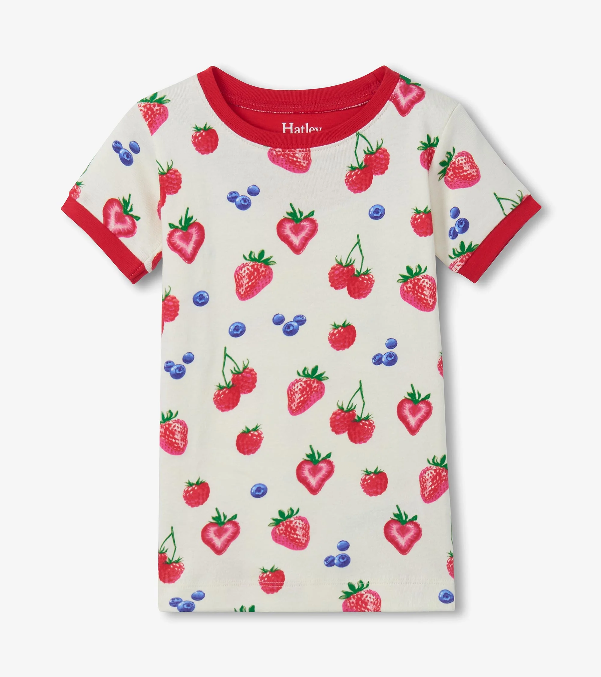 Girls Summer Berries Cotton Short Pyjama Set - Image 2