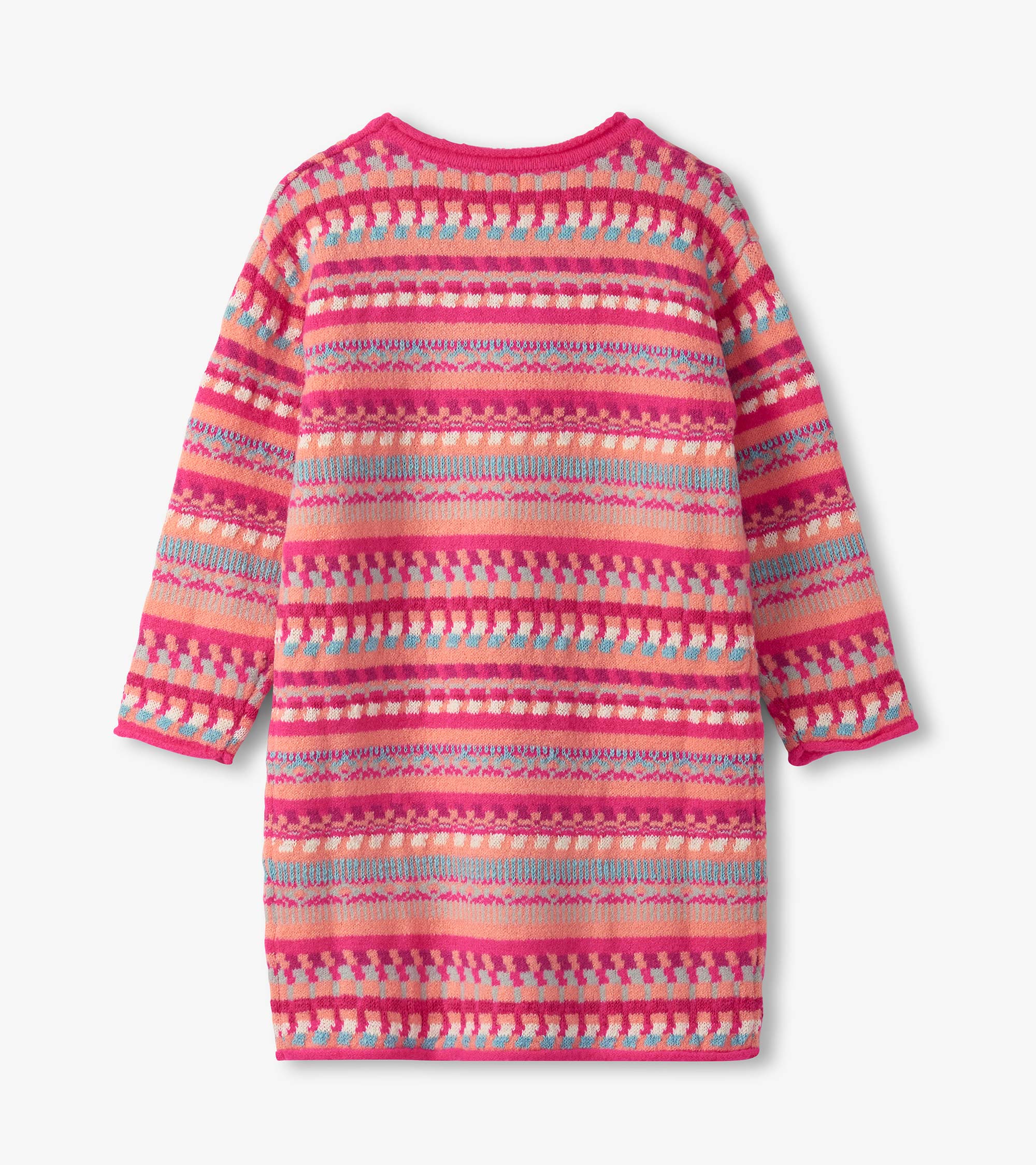 Girls Sunset Stripe Sweater Dress - Image 3