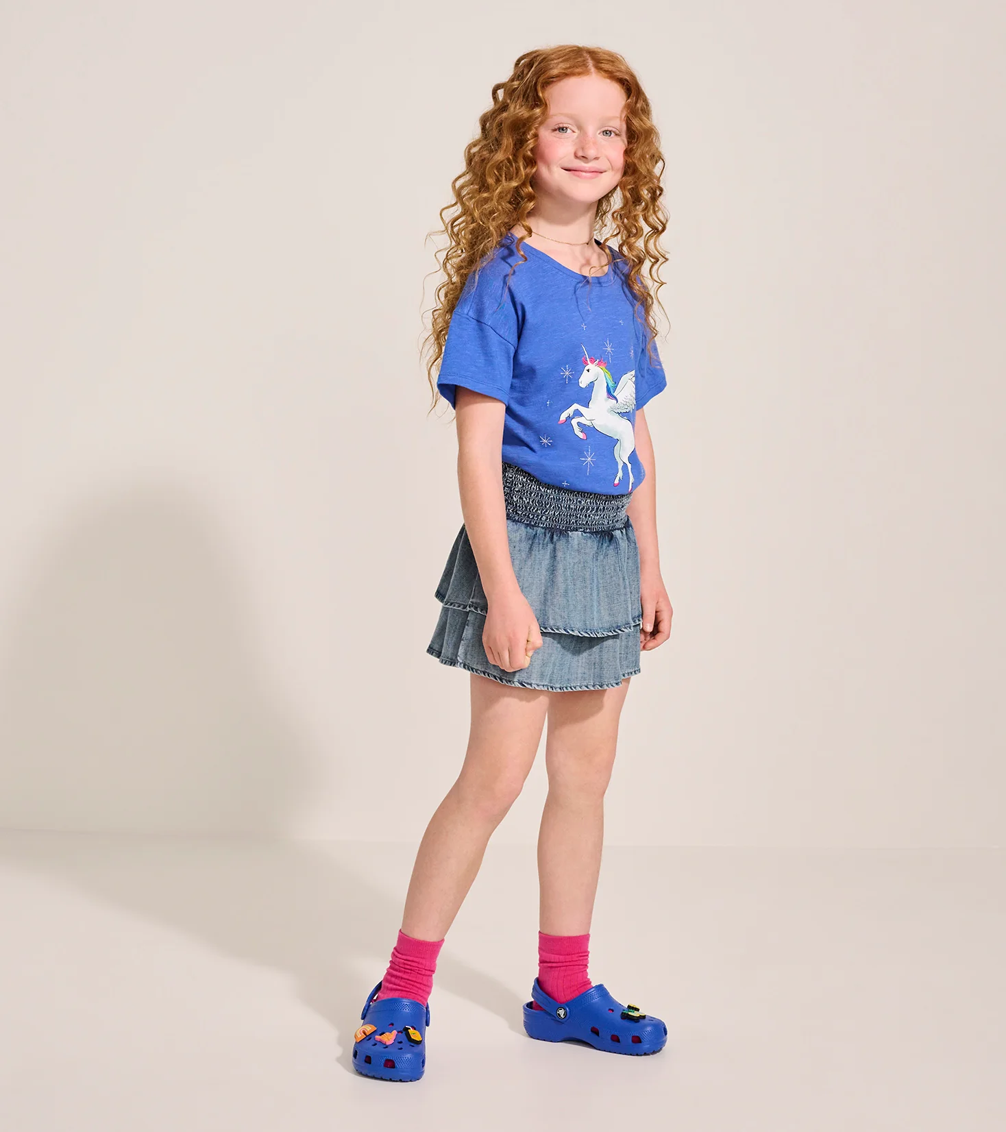 Girls Tencel Smocked Skirt - Image 4