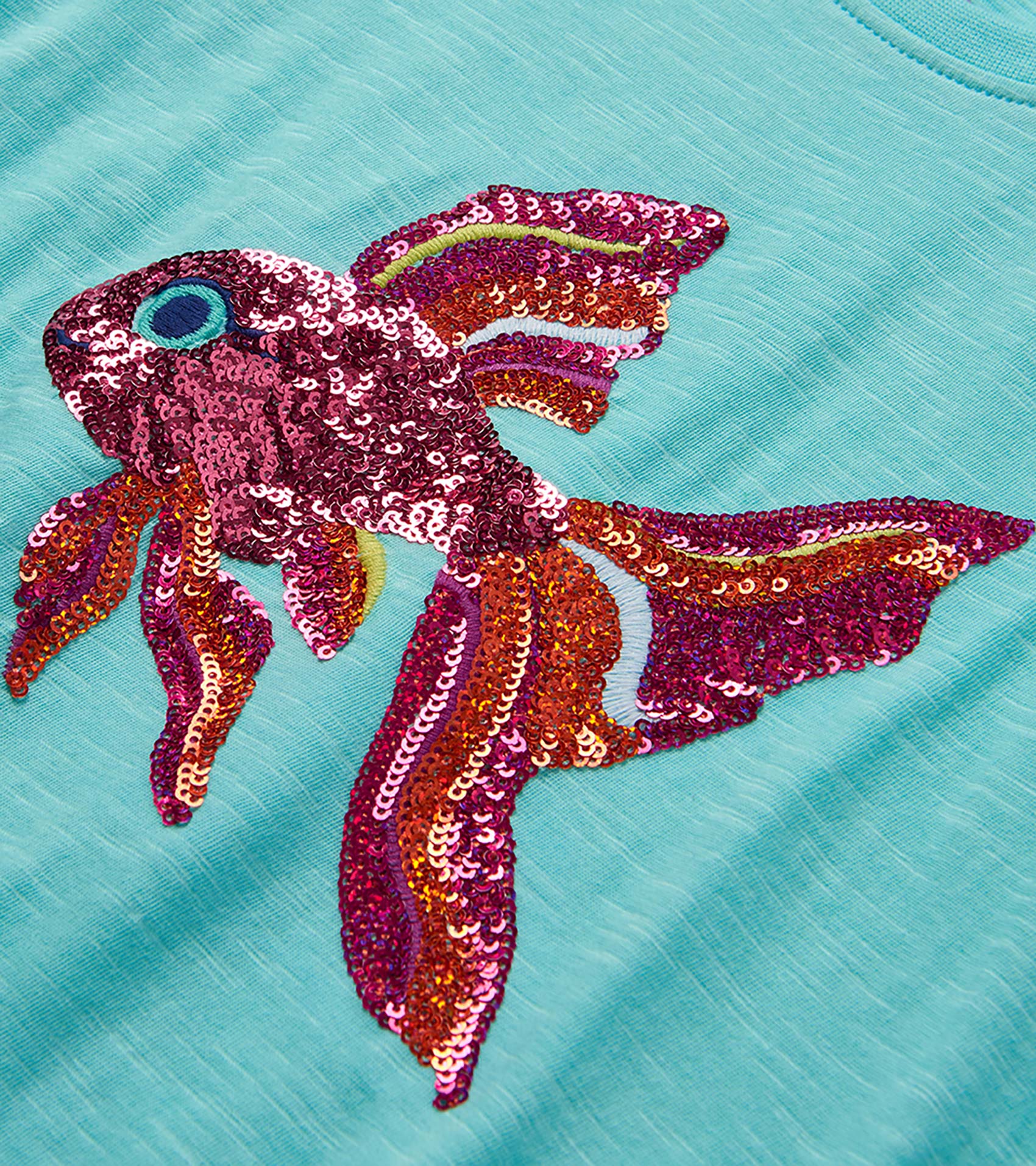 Girls Tropical Fish Tie Front T-Shirt - Image 3