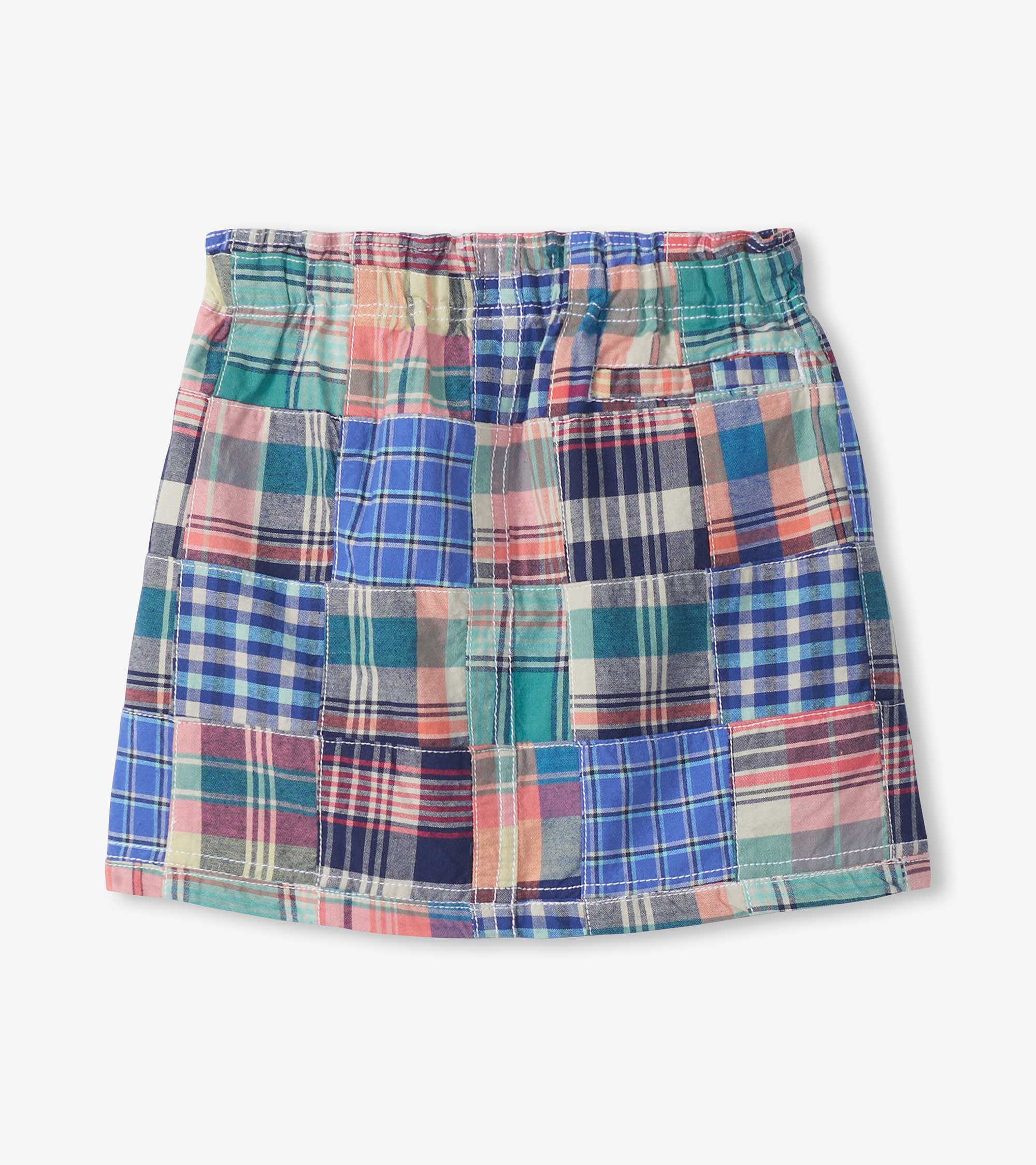 Girls Vintage Summer Madras Woven Skirt - Image 3