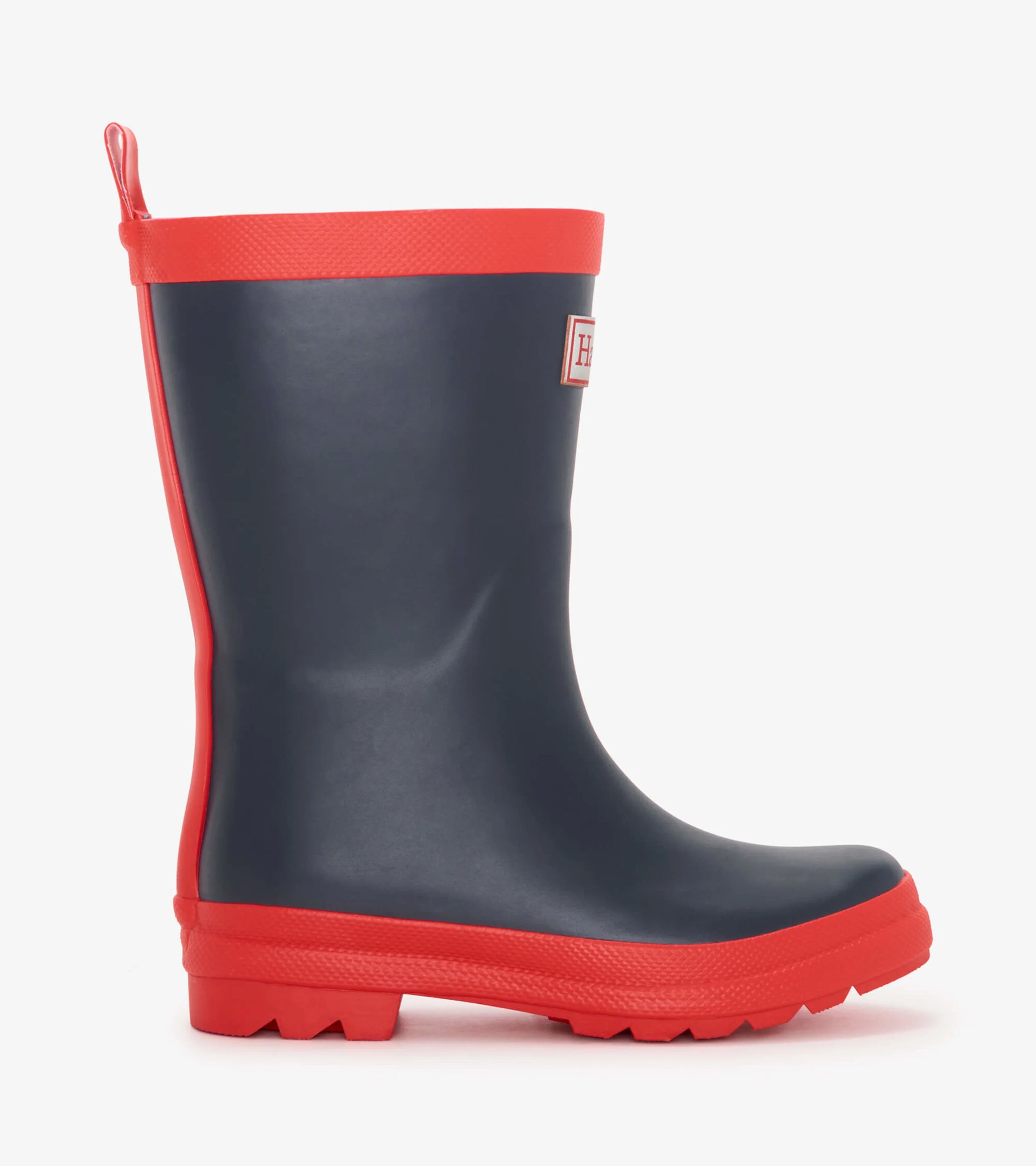 Kids Navy & Red Matte Wellies - Image 3